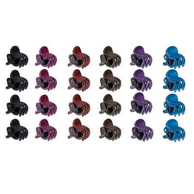 Juoungle Haarspange 24 Stück Haarklauenclip,Mini Haarspangen,Kunststoff Haarklaue,6 Farbe