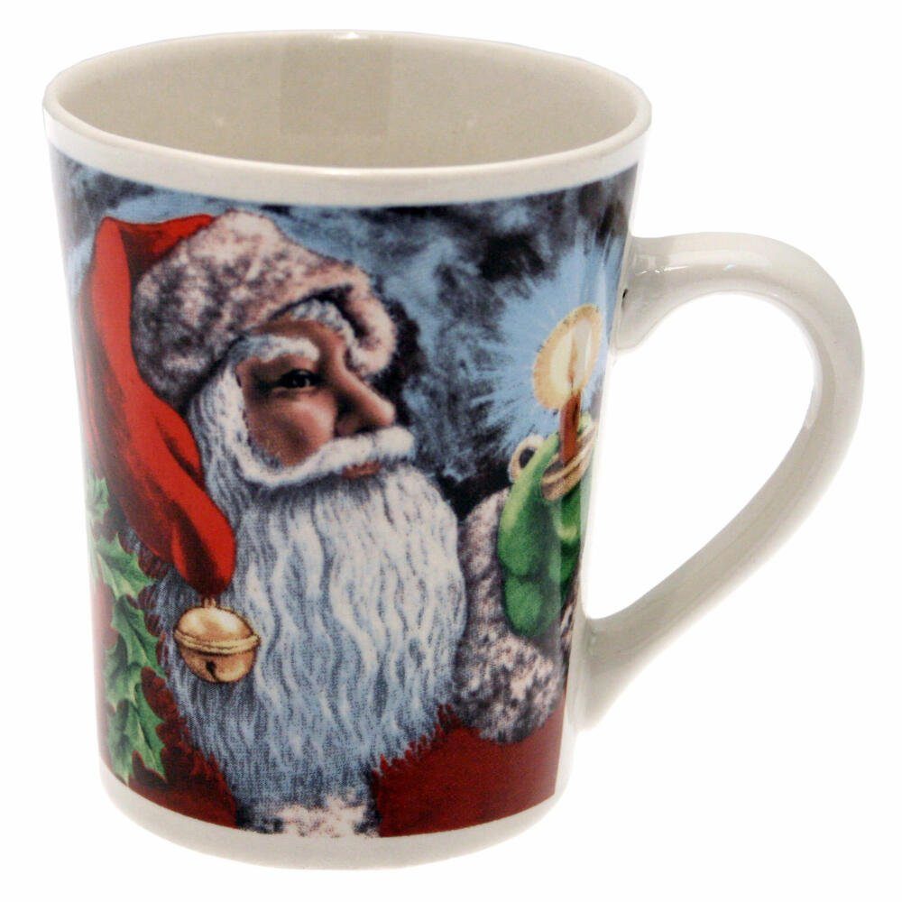 Tasse Weihnachtsmann mit Kerze