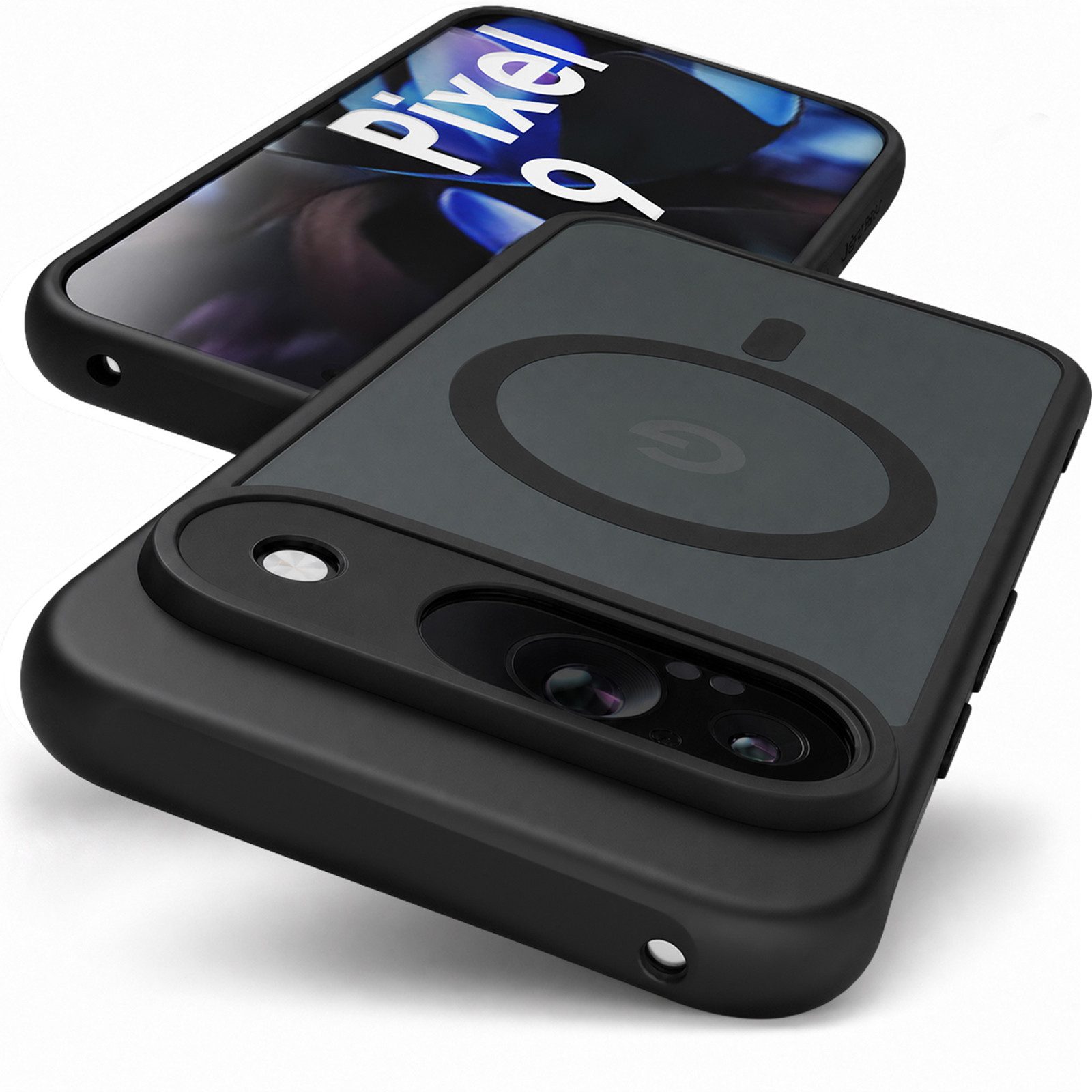 GreenHec Handyhülle Hülle Google Pixel 10 9 8 7 6 Pro XL MagSafe Case 9a 10a Magnet Schutz 7 Zoll, Cover Schwarz Magnetisch Handyhülle Pixelsnap Black Stoßfest Dünn Matt