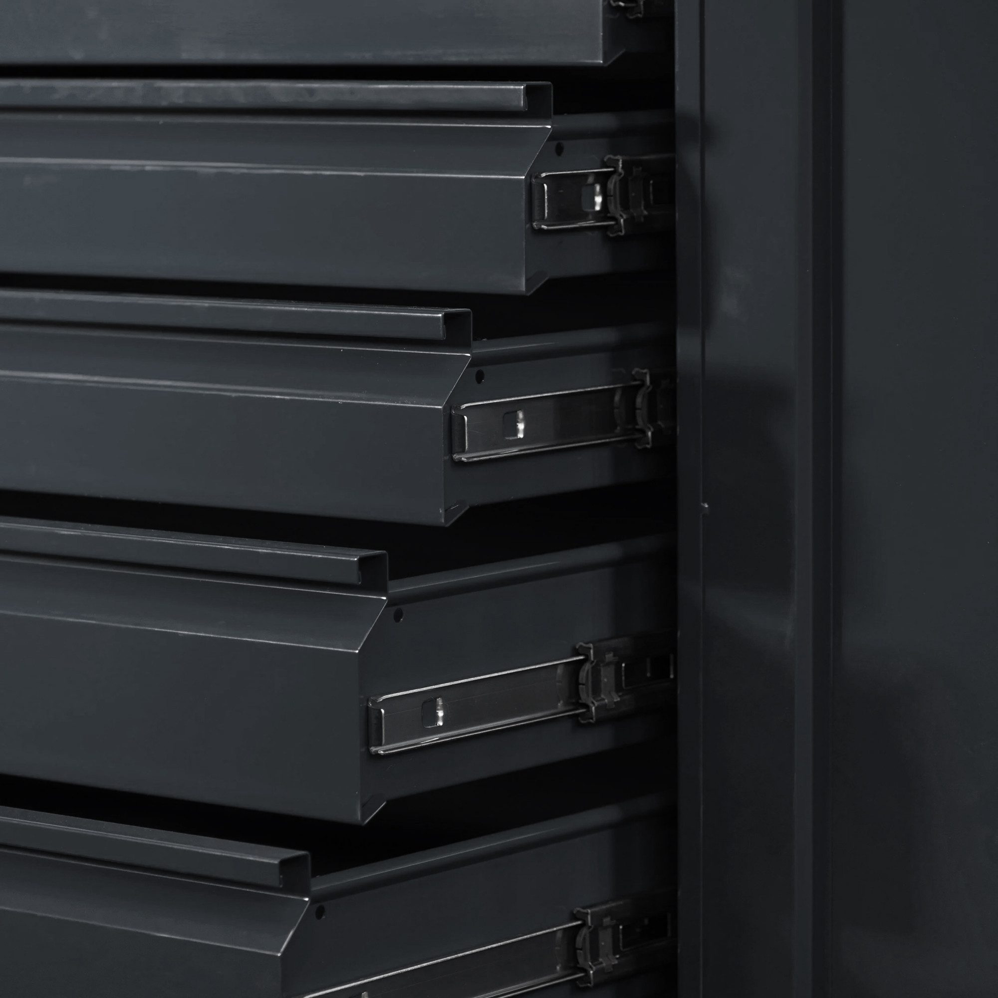 Jan Nowak Werkzeugschrank Metall Werkstattschrank 92 cm DAREK 5 Böden abschließbar Stahl (Stahl 0,8 mm 185 x 92 x 50 cm perforierte Türen PZH) Garagenschrank perforiert Schloss 2 Schlüssel robust 5 Farben