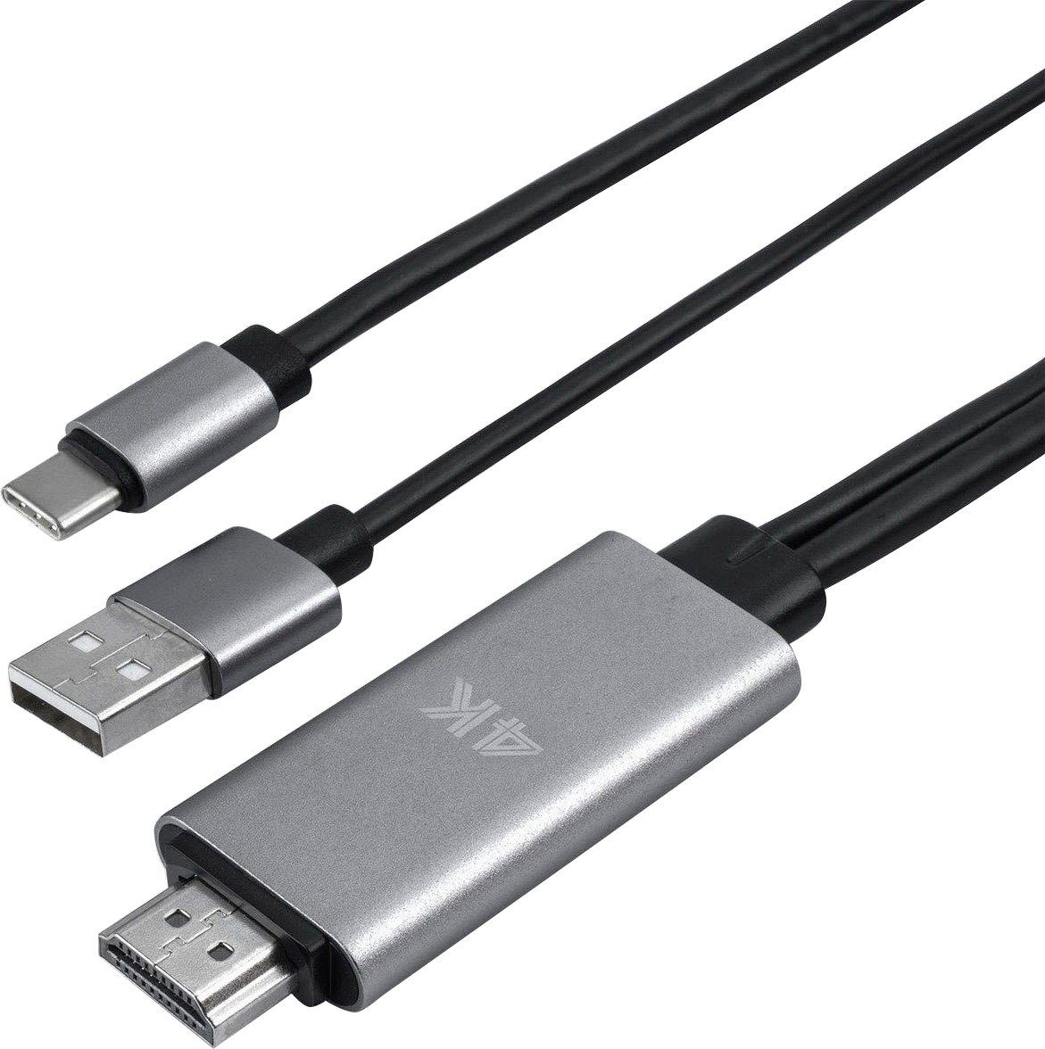 4smarts »USB Typ-C auf HDMI Kabel 1.8 m inkl. Ladefunktion« USB-Kabel, USB-C,  USB Typ A, HDMI (180 cm) online kaufen | OTTO