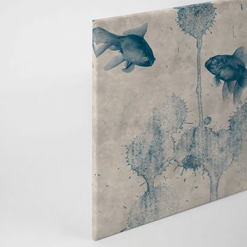 A.S. Création Leinwandbild pond, Tiere (1 St), Keilrahmen Bild Fische Asiatisch Koi