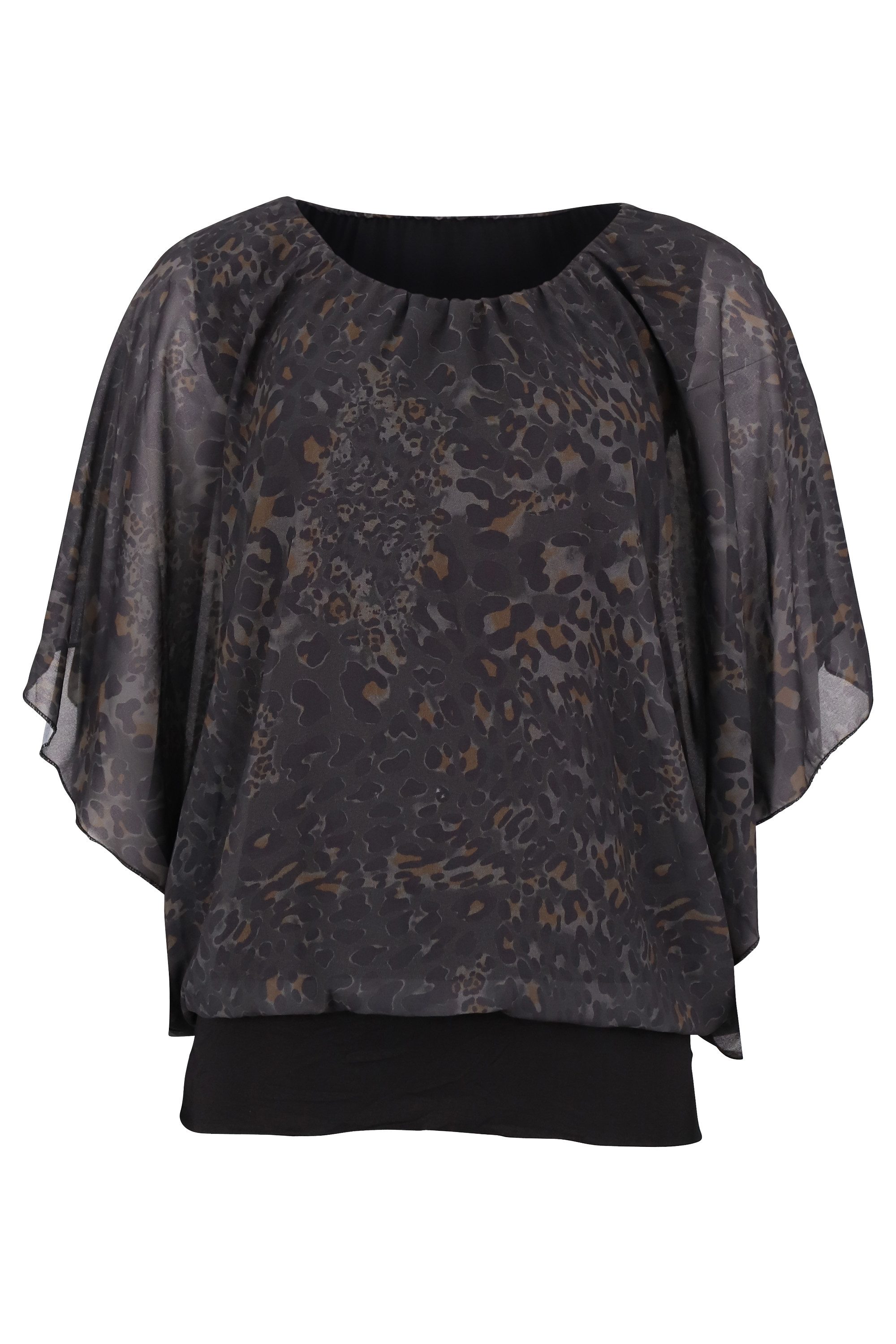 malito more than fashion Chiffonbluse 6296 Bluse im Fledermaus Look Einheit günstig online kaufen