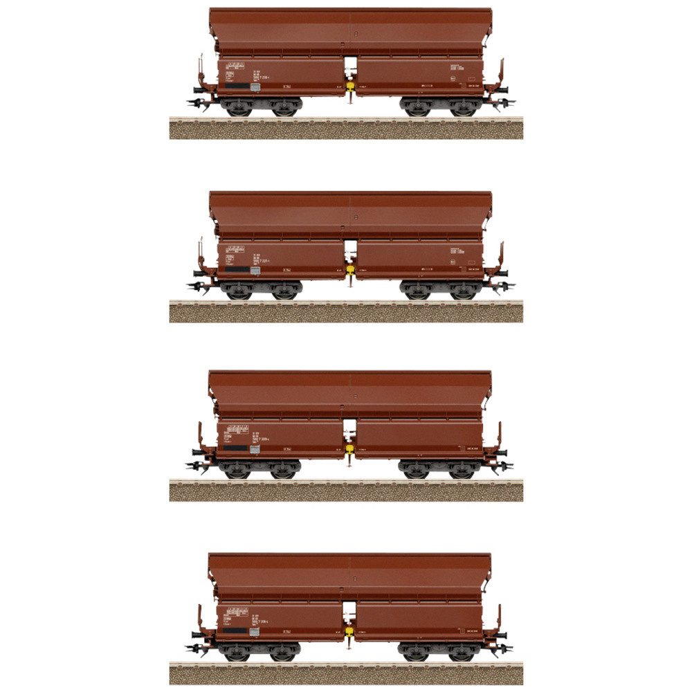 TRIX H0 Güterwagen TRIX H0 T24968 H0 4er-Set Schwenkdachwagen Tals 968 der DB