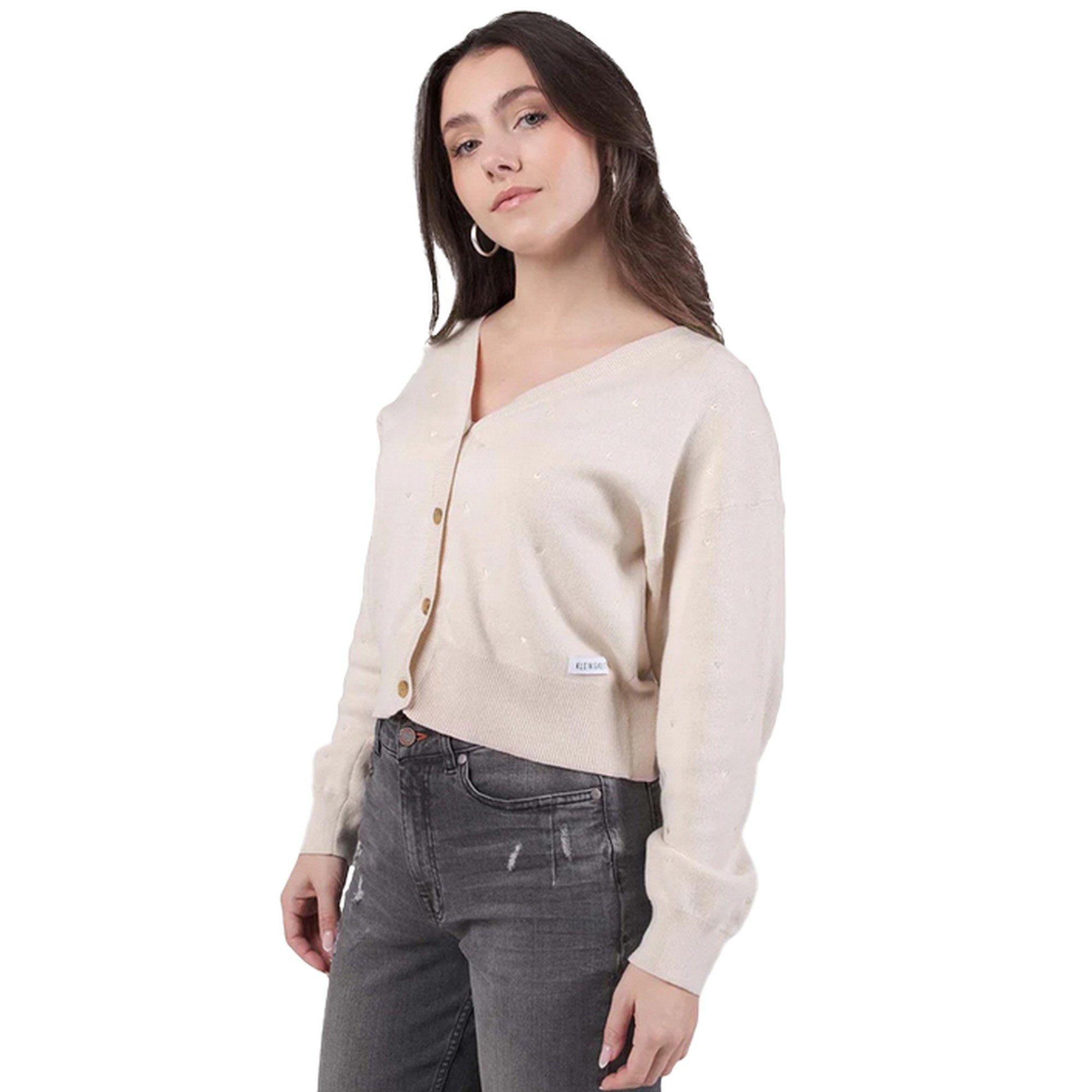 Kleinigkeit Sommerjacke Désirée Stick Herzen, natur
