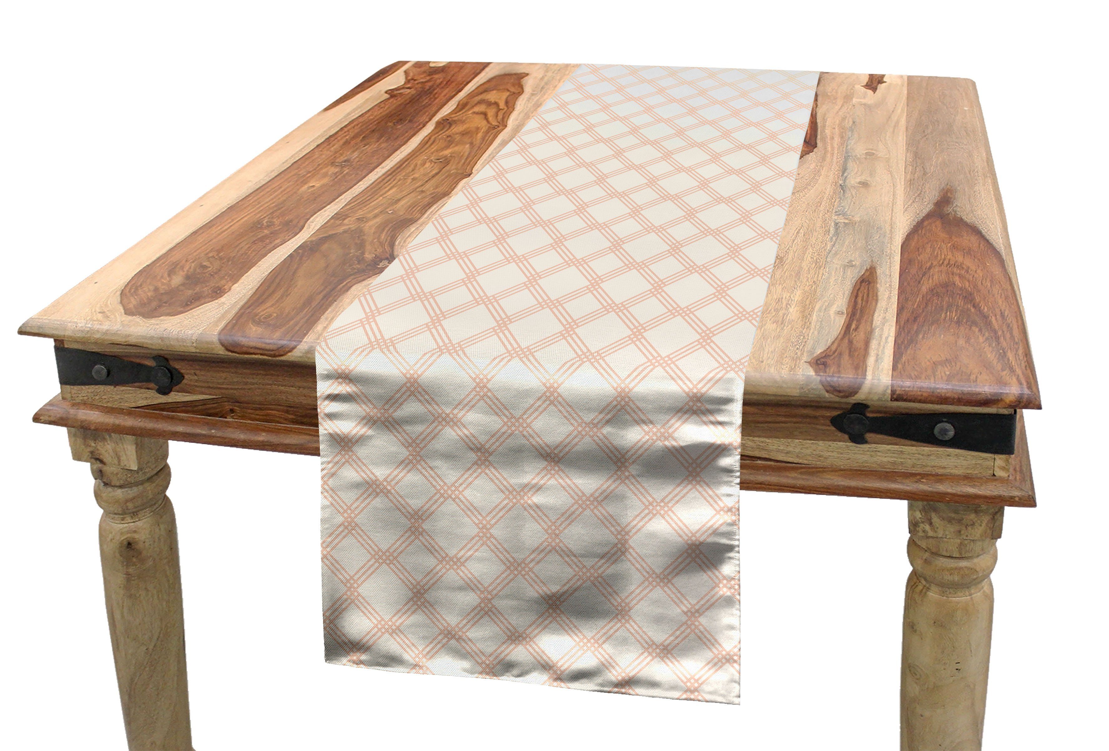Abakuhaus Tischläufer Esszimmer Küche Rechteckiger Dekorativer Tischläufer, Modern Geometrische Hexagon-Streifen