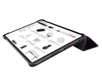 Macally Tablet-Hülle Schutz-Hülle Stand Smart Tasche Case Cover, passend für Apple iPad Pro 12,9" 4 2020, Apple Pencil kompatibel, Stand-Funktion, Magnet-Verschluss, leicht und flach, Ein-/Aus-Funktion