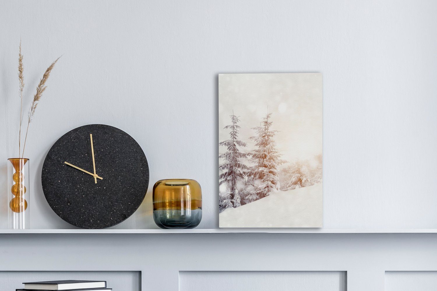 OneMillionCanvasses® Leinwandbild Baum - Schnee - günstig online kaufen