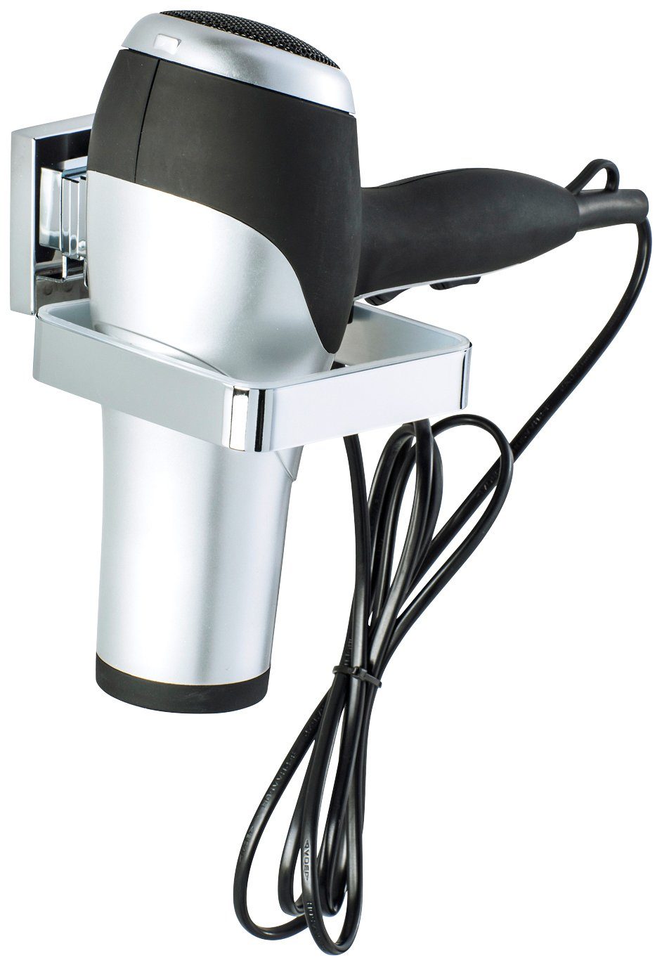 WENKO Haartrocknerhalter Vacuum-Loc Quadro, (Befestigung mit Saugnapf) günstig online kaufen