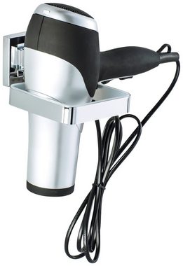 WENKO Vacuum-Loc Quadro Haartrocknerhalter, (Befestigung mit Saugnapf)