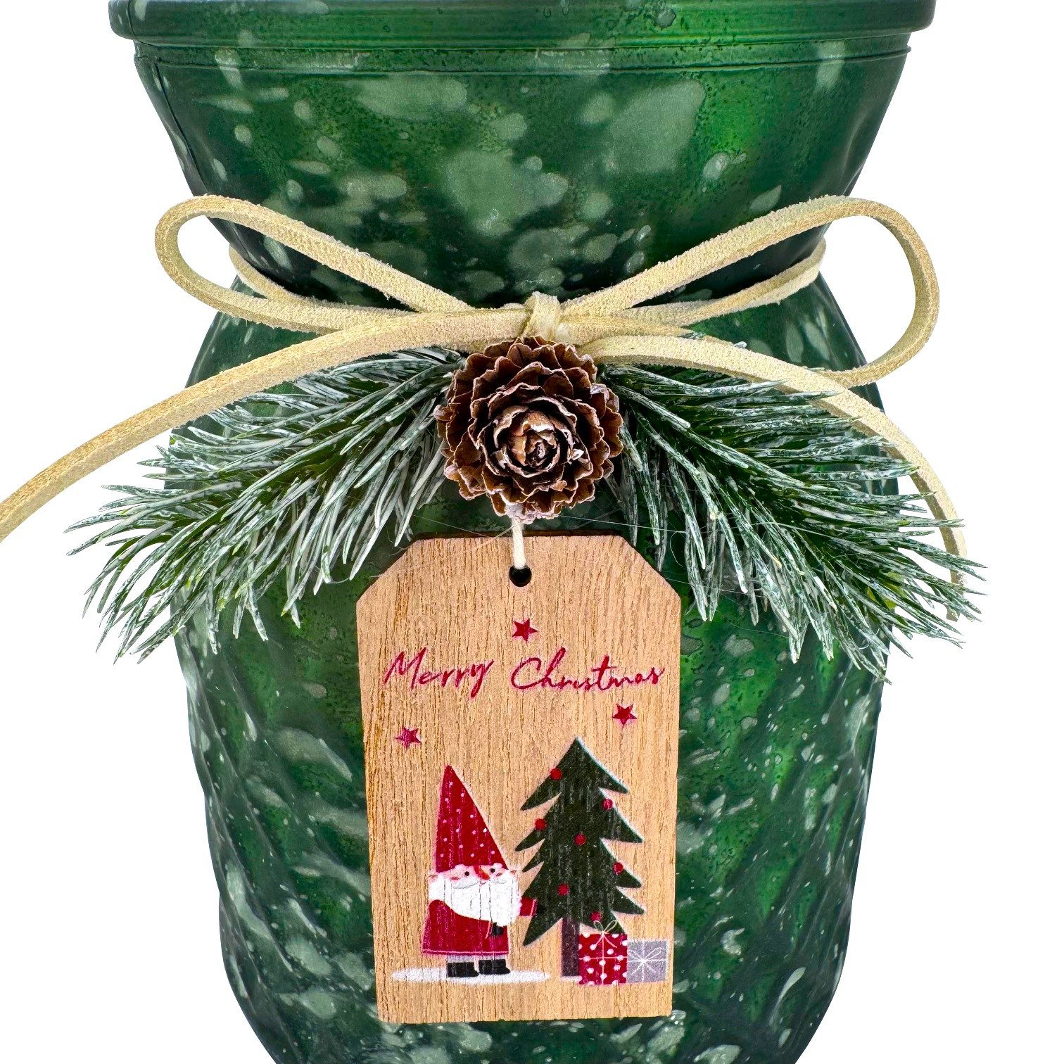 Online-Fuchs Teelichthalter Set - Kerzenständer, Kerzenhalter aus Glas - Weihnachtsdekoration (für Teelichter und kleine Stumpenkerzen, 13,5 und 16 cm groß), edle, leicht schimmernde Glasstruktur