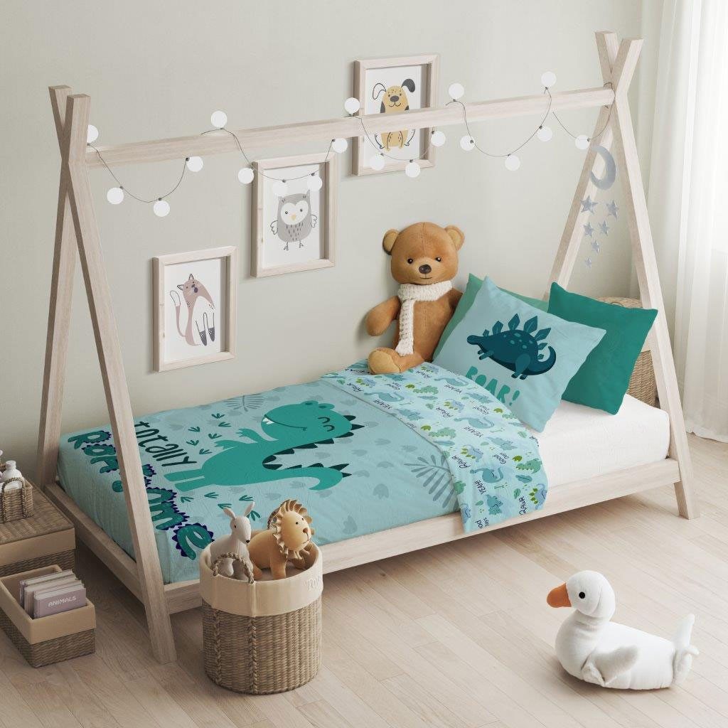 texpot Bettwäsche Kinderbettwäsche Dino bedruckt Garnitur, Baumwolle, 2 tei günstig online kaufen