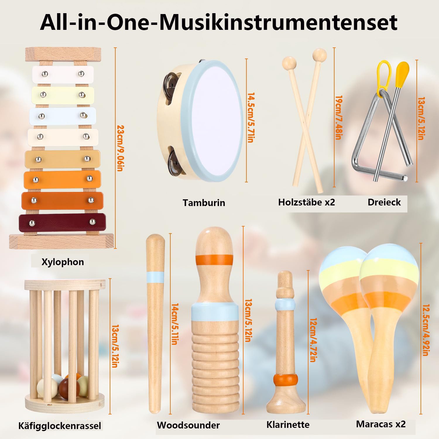 CLTYQ Spielzeug-Musikinstrument Baby Musikinstrumente Montessori-Holzspielz günstig online kaufen