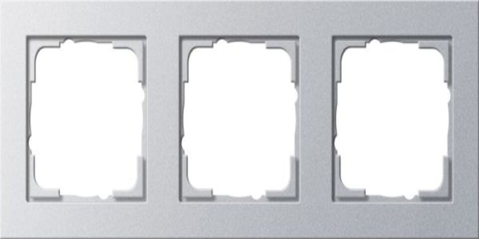 GIRA Steckdose GIRA 021325 Abdeckrahmen 3fach E2 Farbe Alu, 3-St.