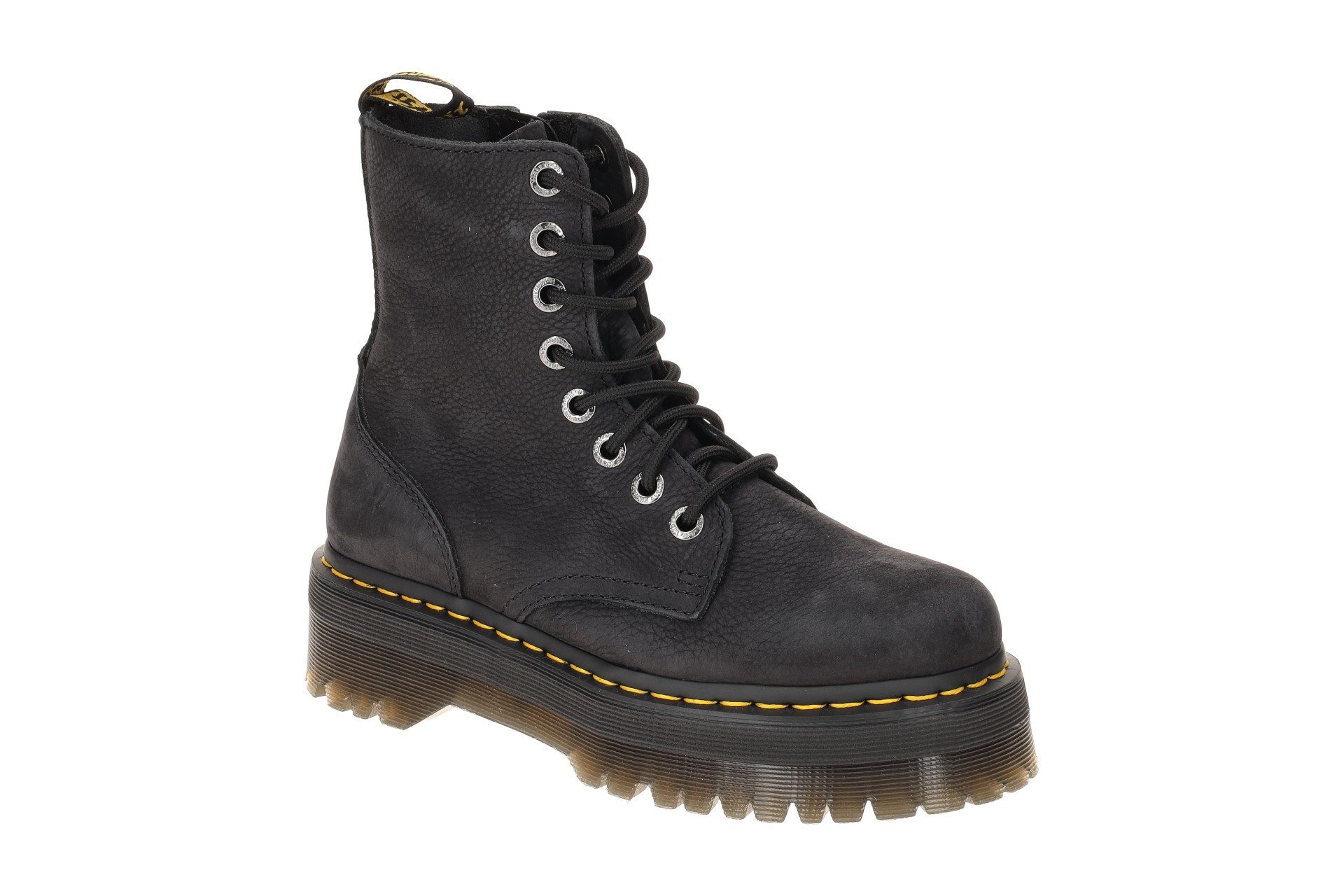 MARTENS dark gray Schnürstiefelette (1-tlg), Material: Leder