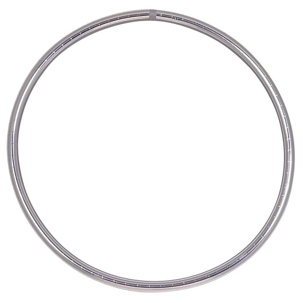 Hoopomania Hula-Hoop-Reifen Metallic Hula Hoop Reifen, Ø90cm Silber