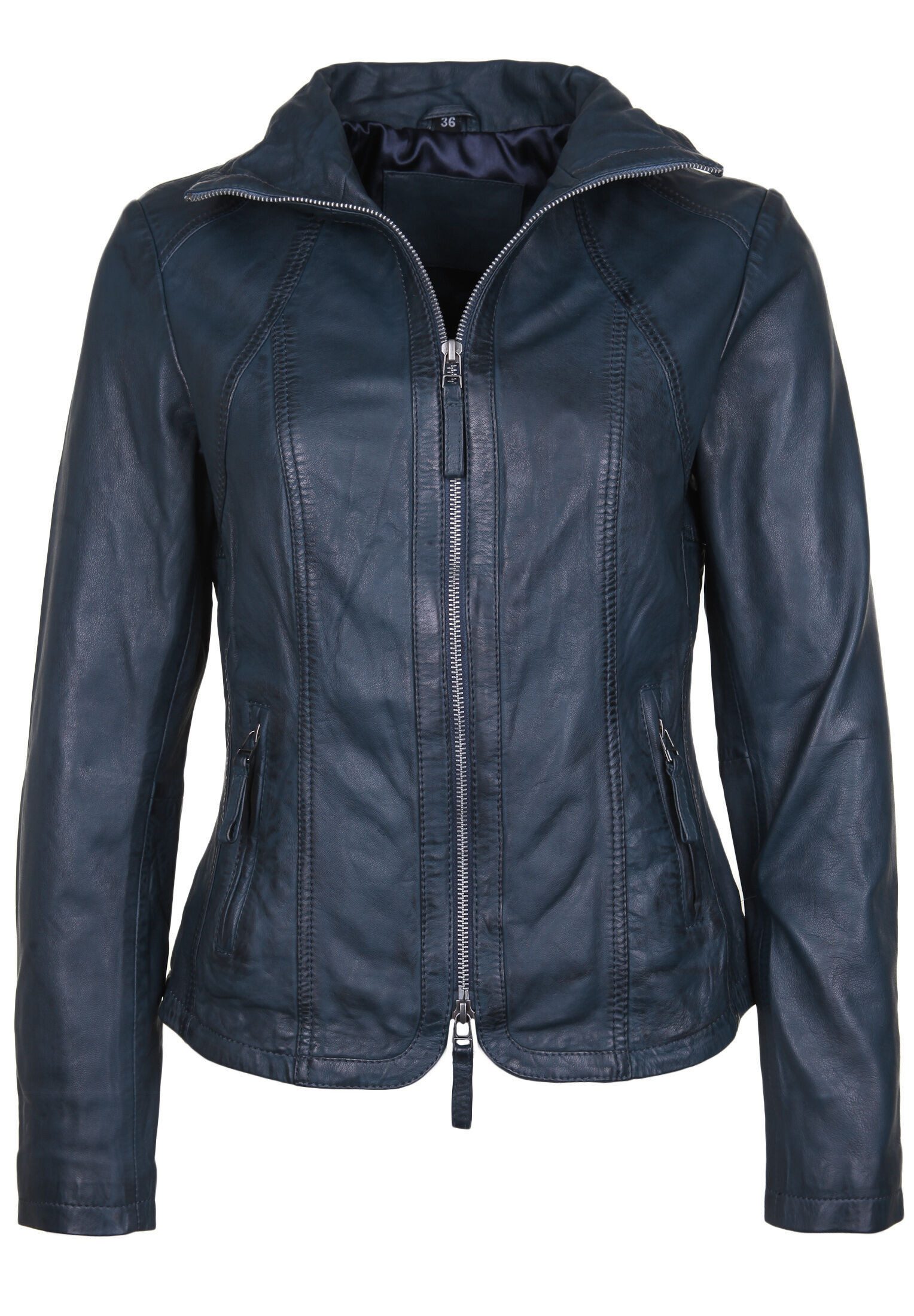 7eleven Lederjacke GRACE (1-St) mit geschwungenen günstig online kaufen