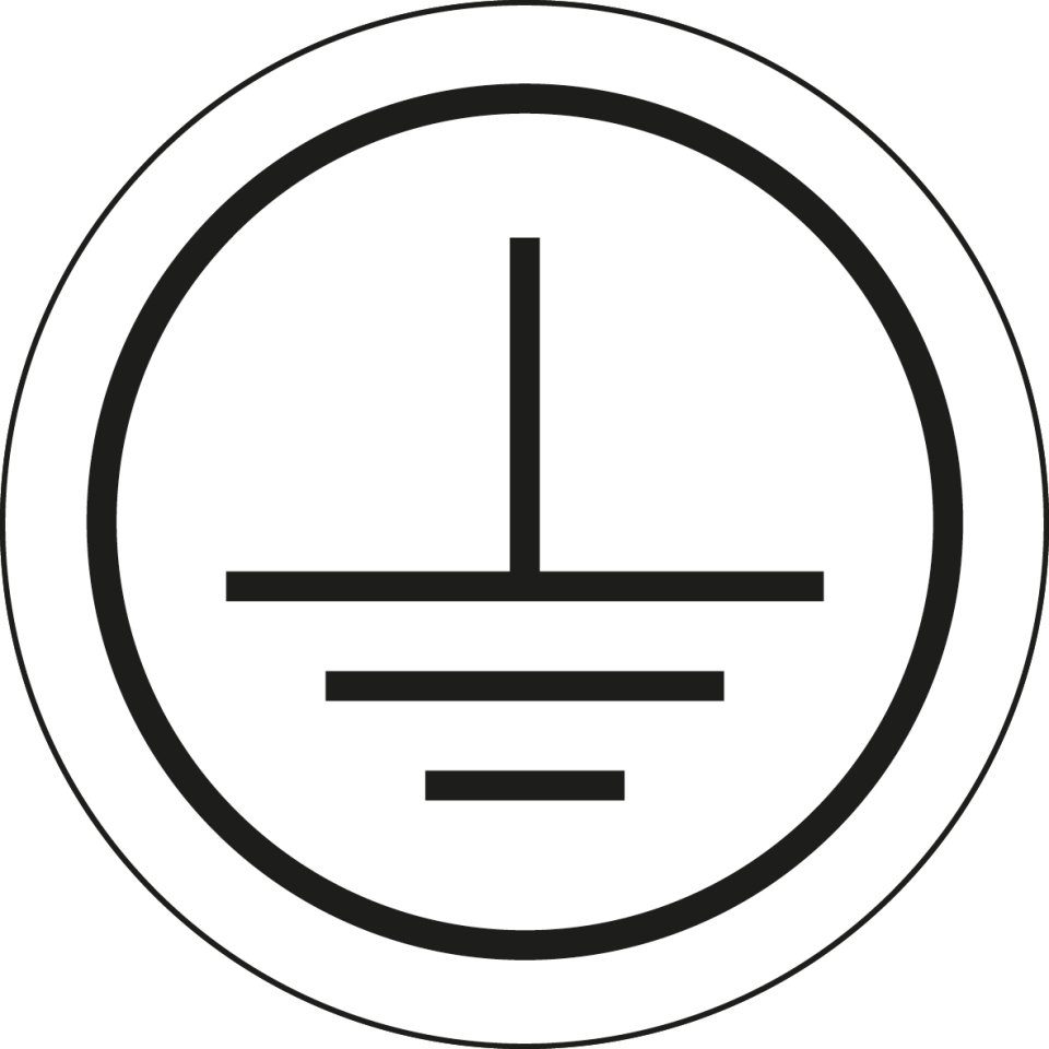 Hinweisschild Leiterkennz. Schutzleiter,RoHS-konform,Folie,selbstkl.,Ø 20mm,20/Bogen