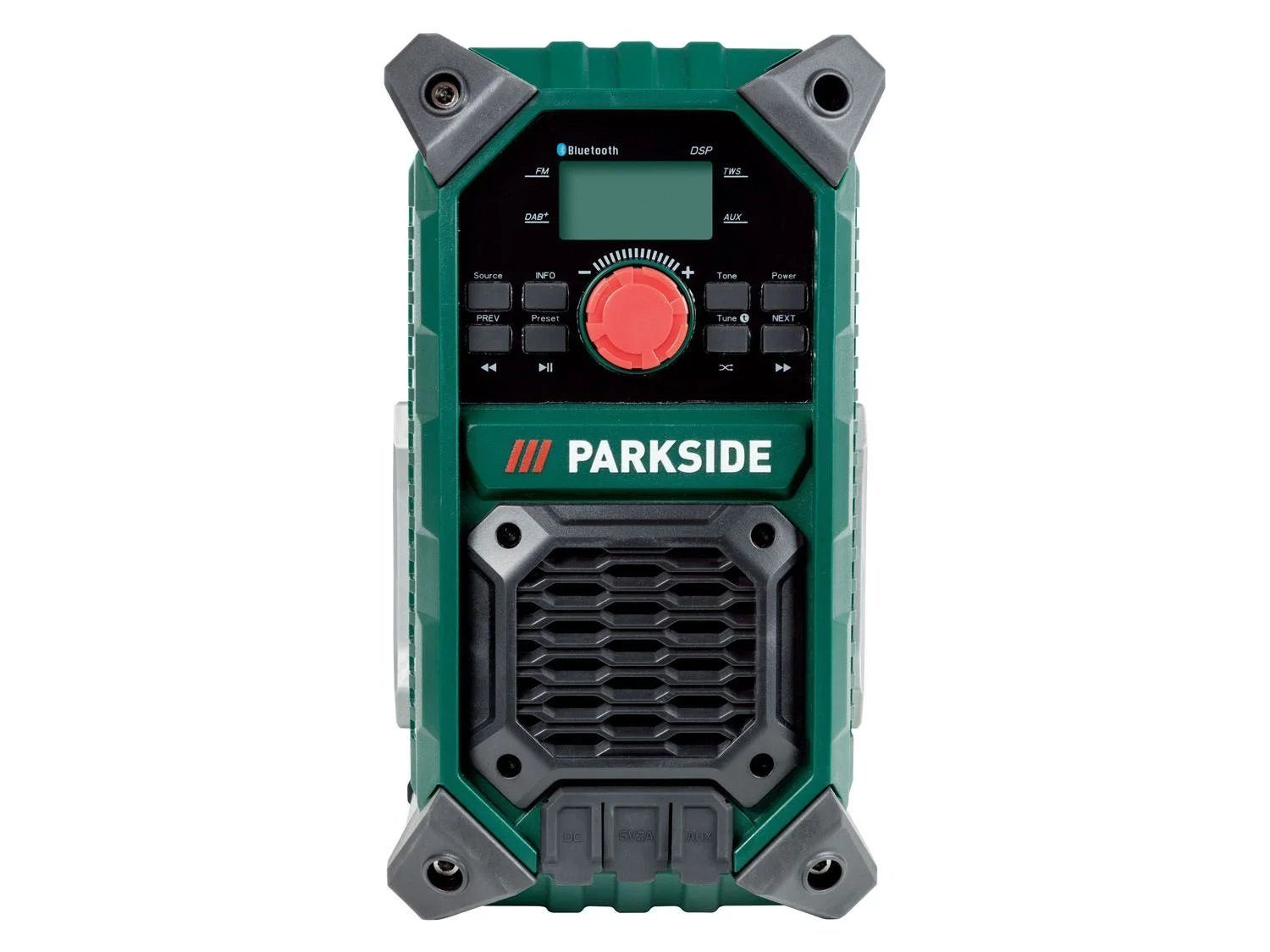Parkside PARKSIDE DAB Akku-Baustellen Radio PBR 20-Li USB, Akku 2.0 Ah, 20V Baustellenradio