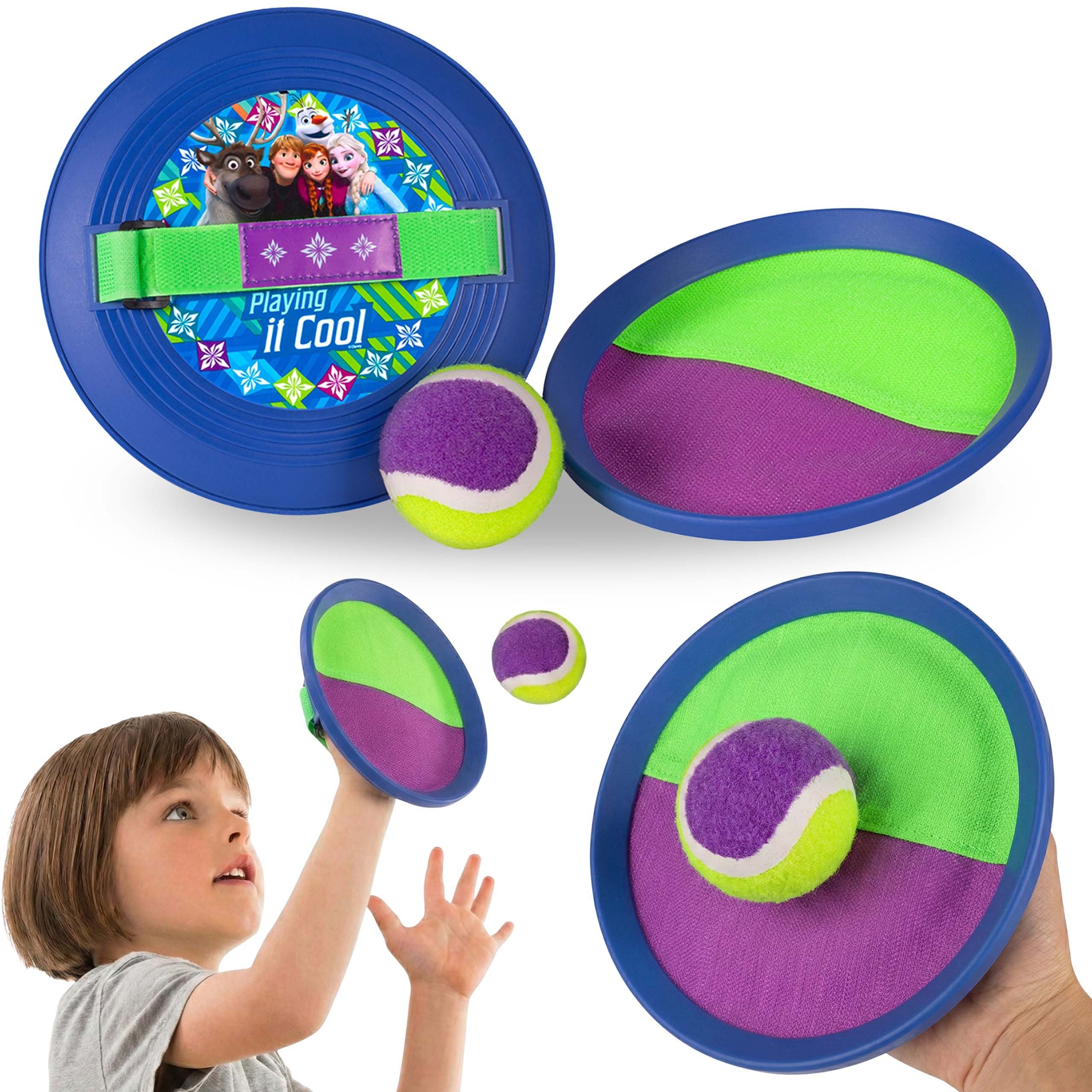 Disney Frozen Spielgeschirr Disney Frozen Catchball-Spiel mit Klettscheiben, Wurf- und Fangspiel