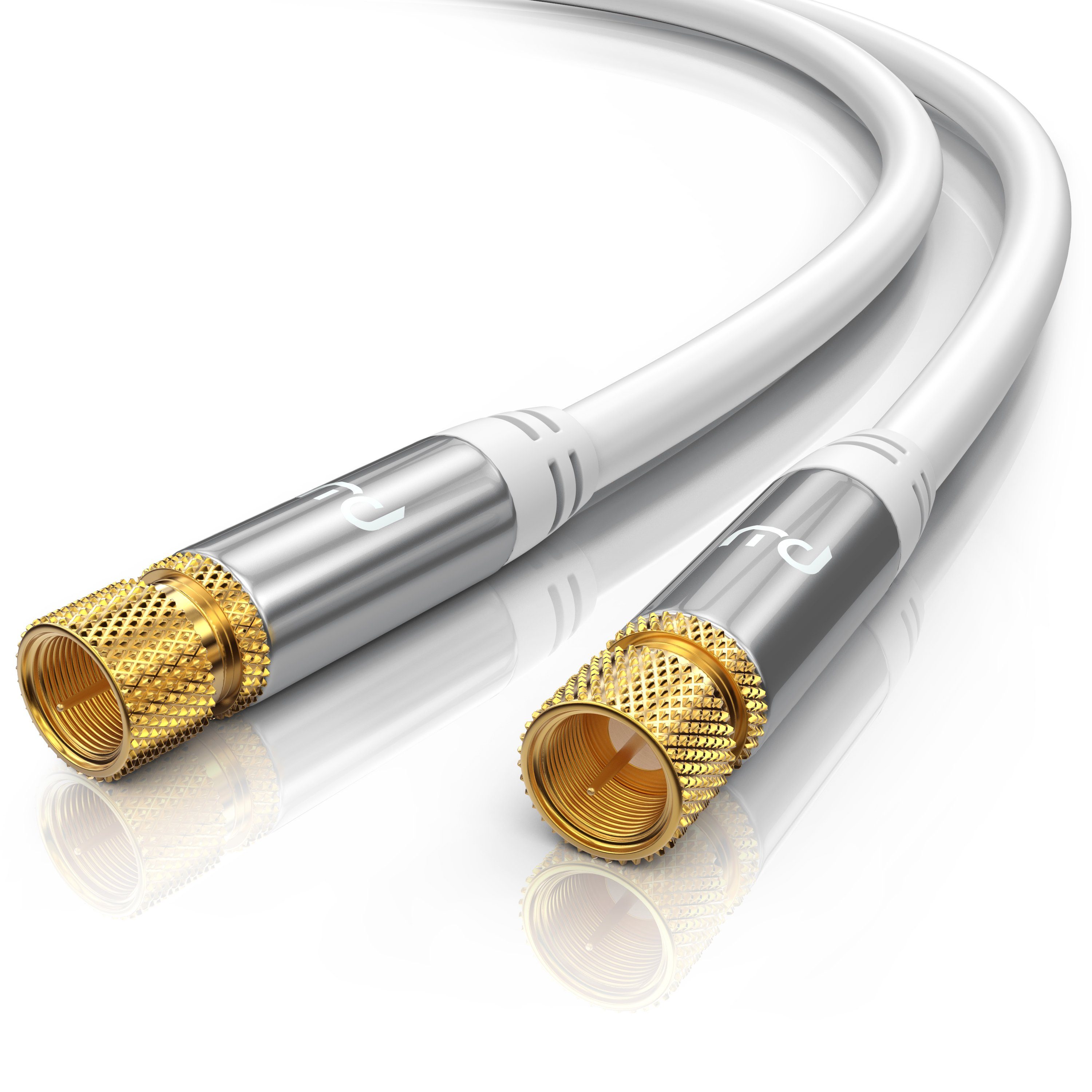 Primewire Premium HDTV SAT Koaxialkabel, 4fach Schirmung, 135dB, 75 Ohm - 1m SAT-Kabel, Koax, F-Verbinder (100 cm), Antennenkabel für Sat-Schüssel, Receiver, Multischalter, TV-Anschluss