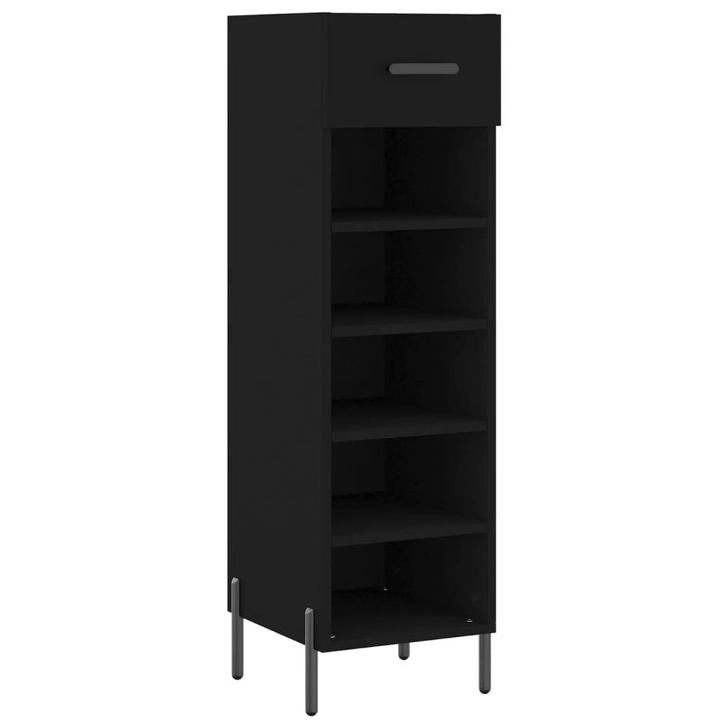 vidaXL Schuhschrank Schuhschrank Schwarz 30x35x105 cm Holzwerkstoff (1-St)