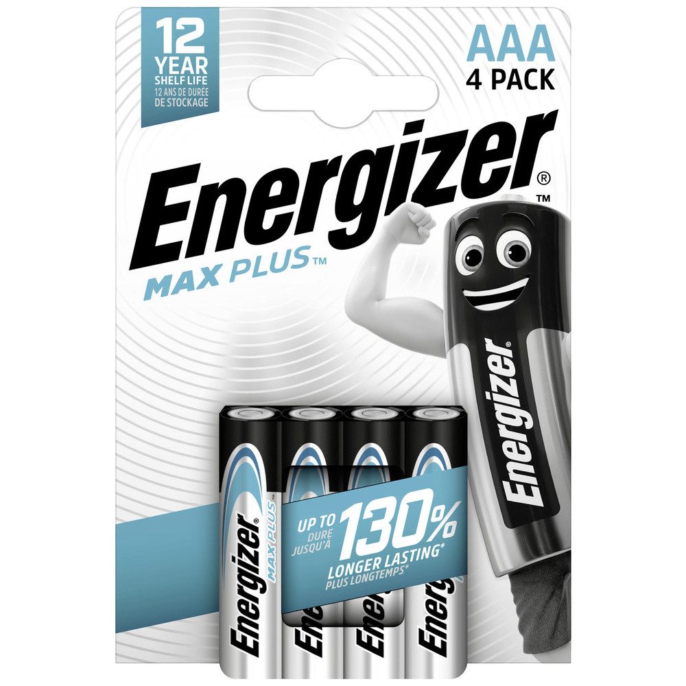 Energizer Energizer Max Plus Micro (AAA)-Batterie Alkali-Mangan 1.5 V 4 St. Batterie