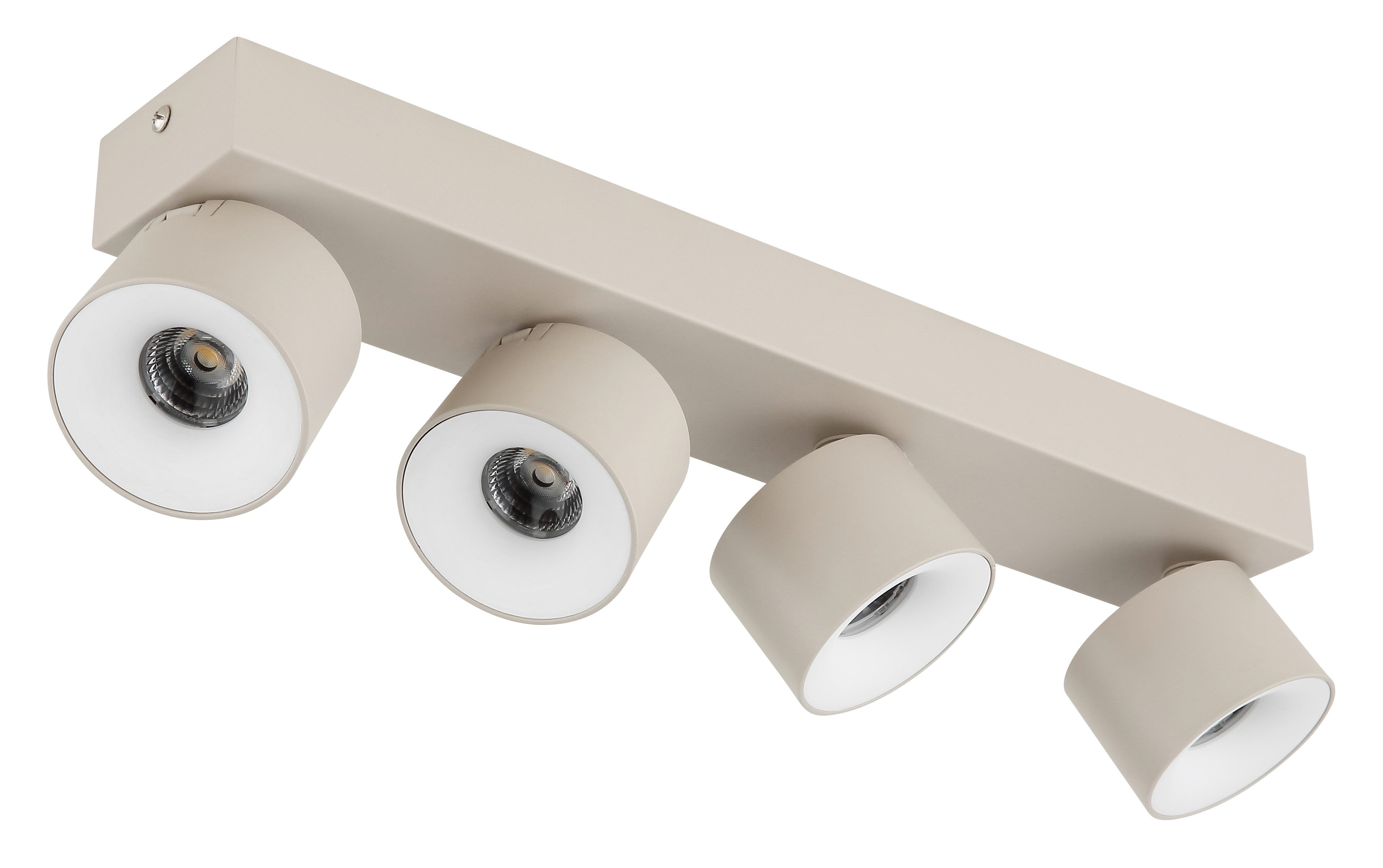 GLOBO LIGHTING LED Deckenspot RAE, LED fest integriert, Warmweiß, LED Strahler Sand, Aluminium/Opal, dreh-/schwenkbar, LED 6W