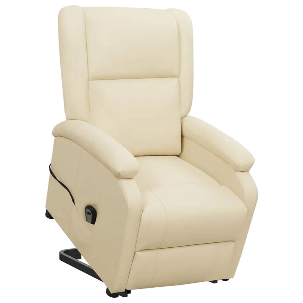 vidaXL Sessel Aufstehsessel Creme Kunstleder (1-St) günstig online kaufen