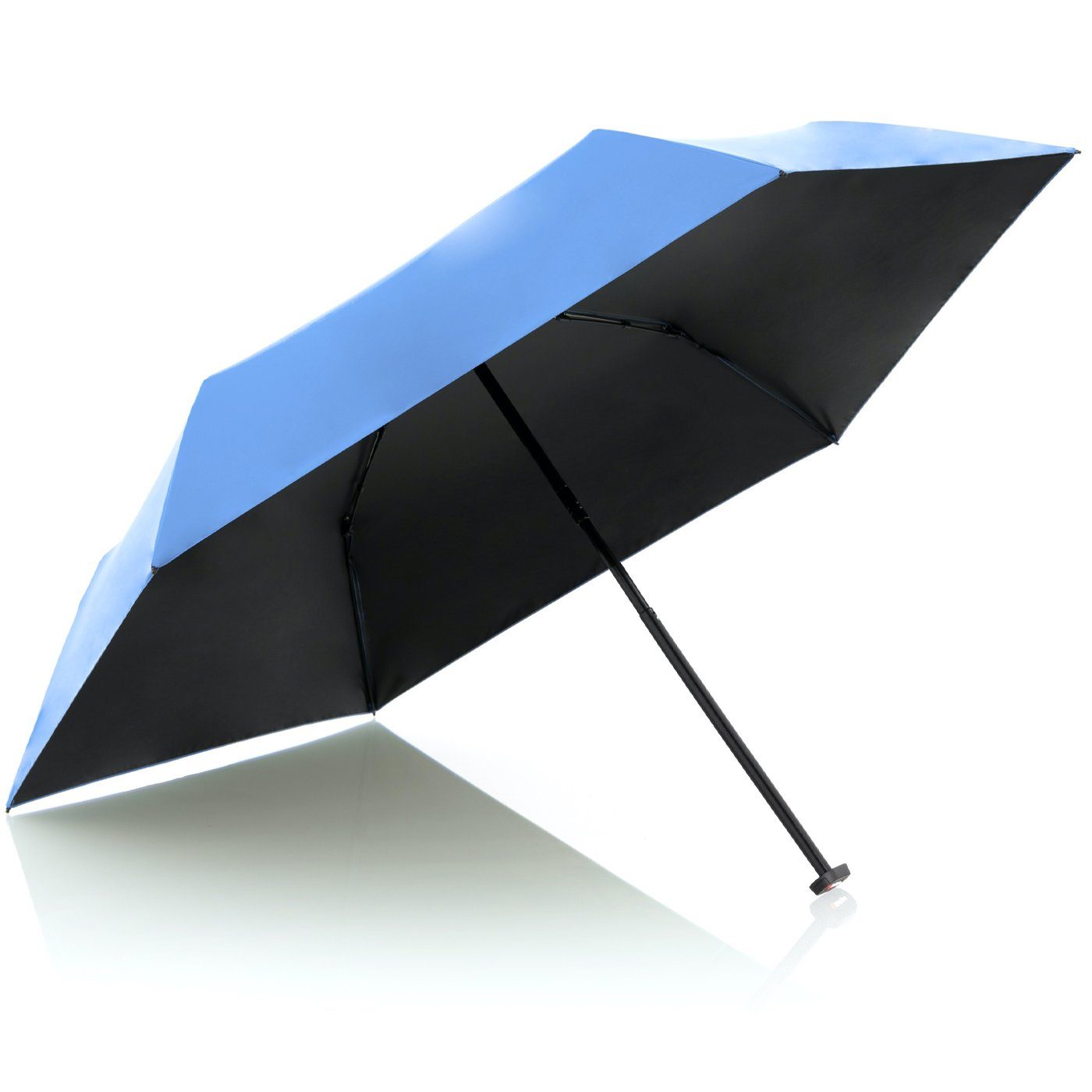 US.050 UV-Schutz, - Knirps® leichter Ultra Manual Sonnenschirm extrem Light blau-schwarz Slim Langregenschirm