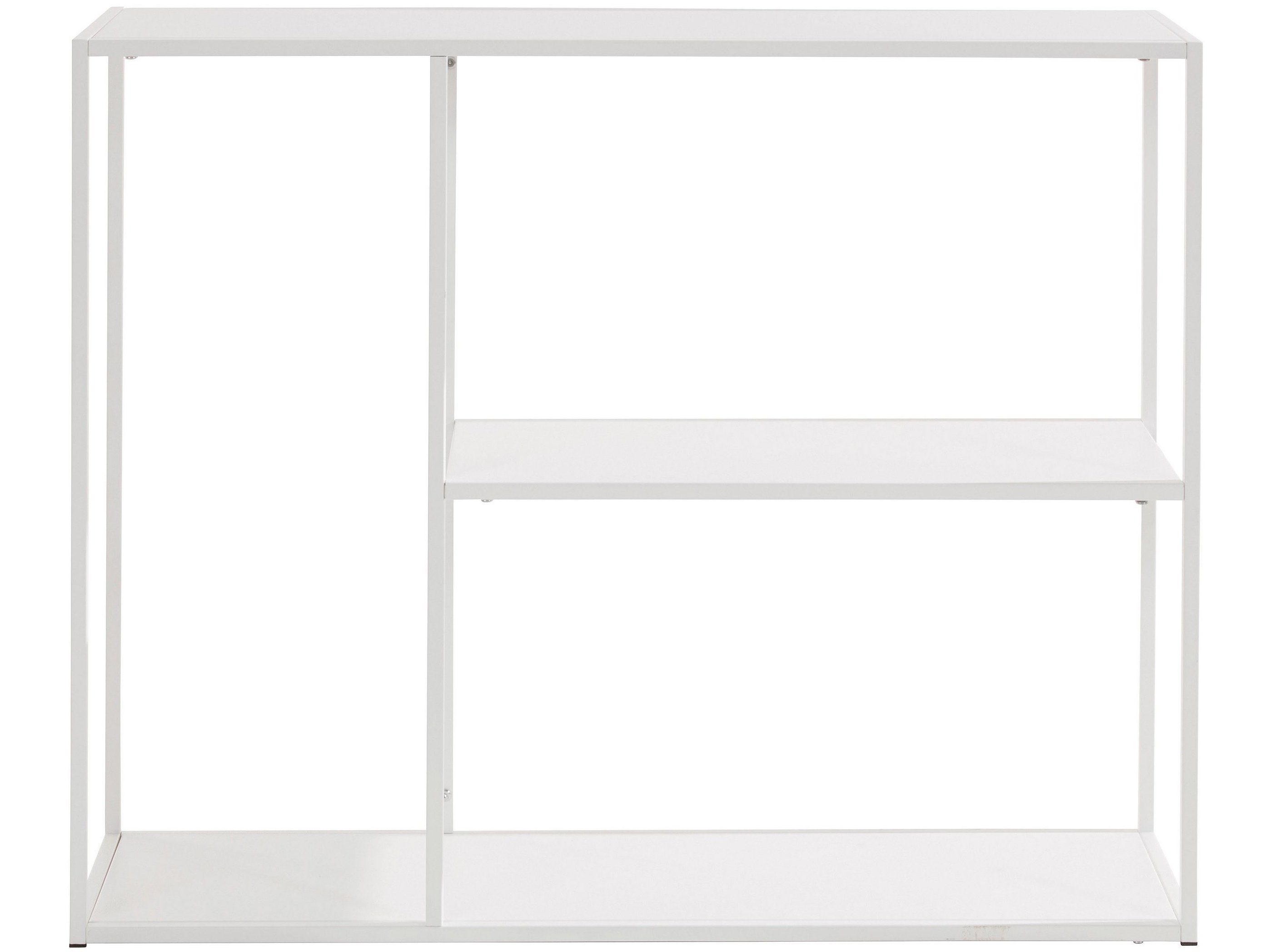 loft24 Bücherregal Chandler, Standregal aus Metall, 3 offene Fächer, Breite 100 cm
