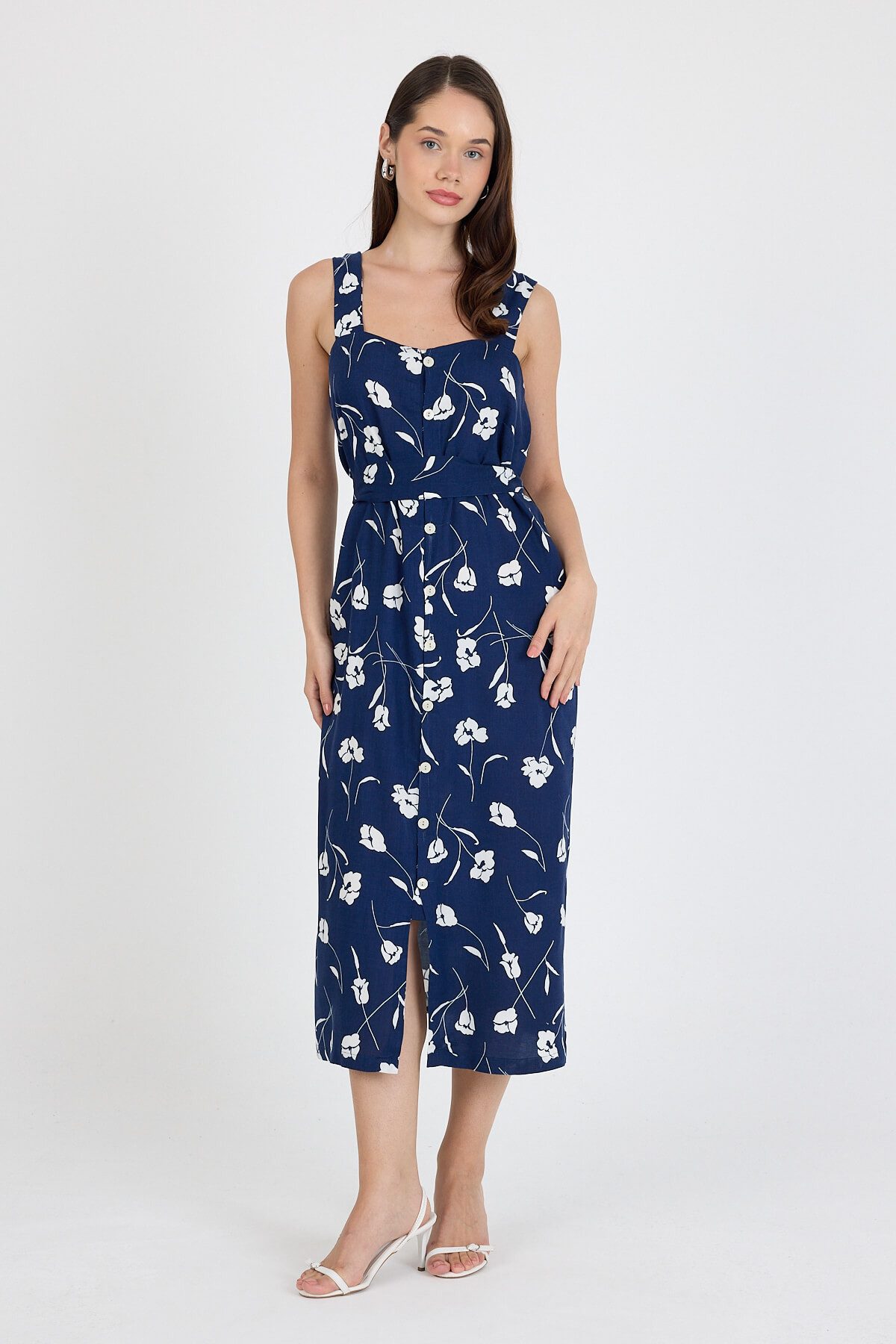 Phistan Midikleid Damenkleid aus Webstoff – günstig online kaufen
