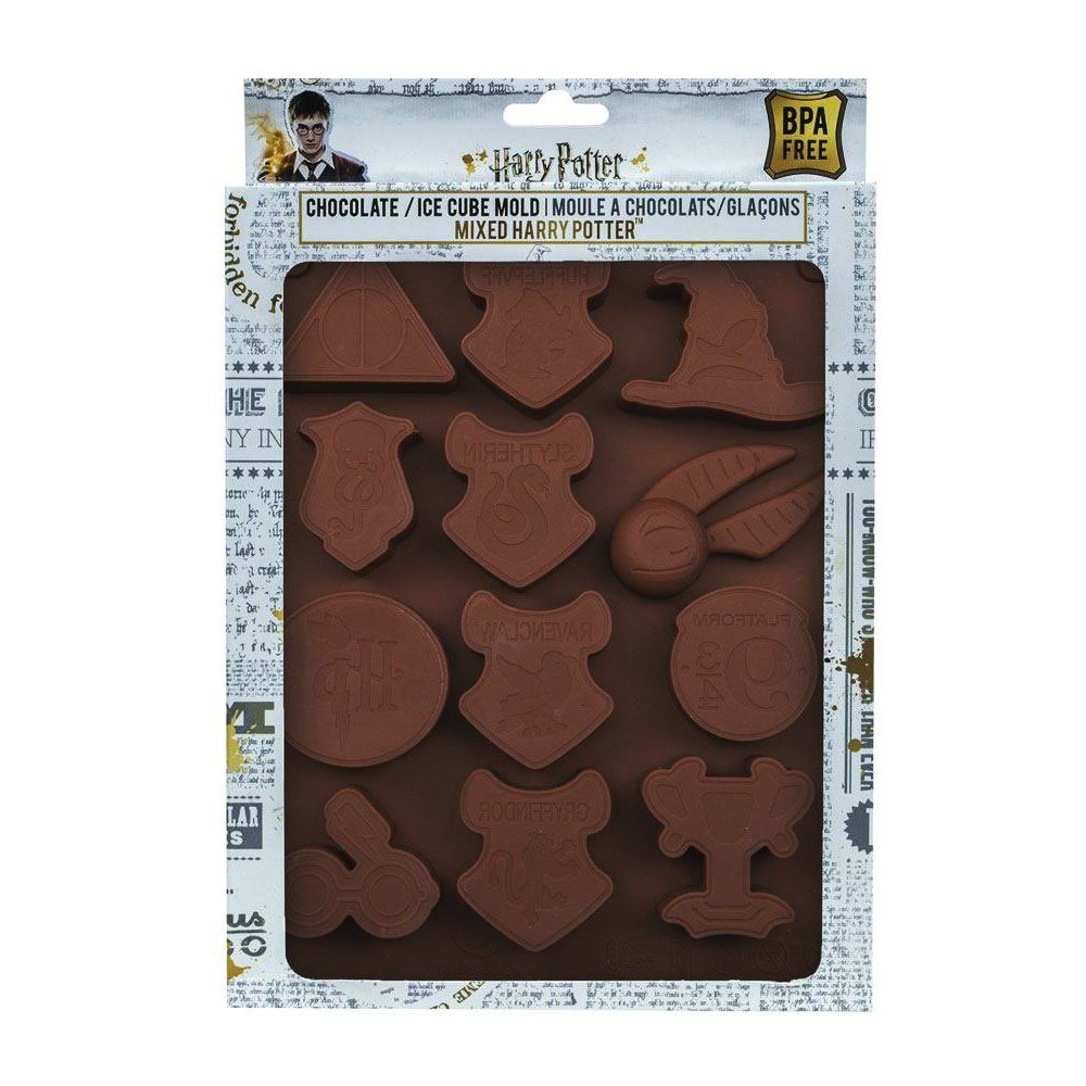 Cinereplicas Eiswürfelform Pralinen/Eiswürfel Form Logos, Silikonform mit Harry Potter Logos