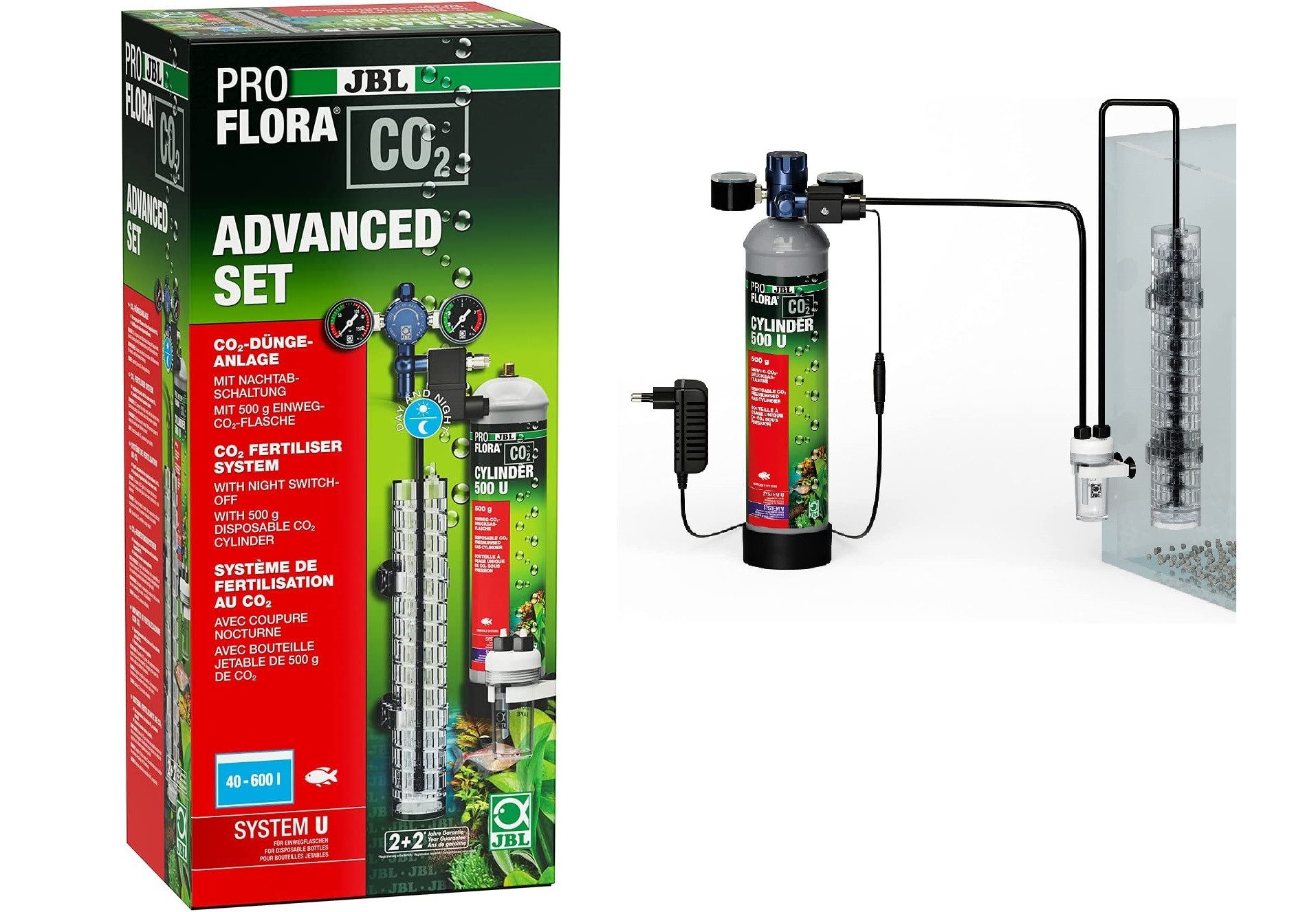 JBL GmbH & Co. KG CO2 Diffusor JBL Proflora CO2 System U Advanced Set Düngeanlage, CO2 Düngeanlage