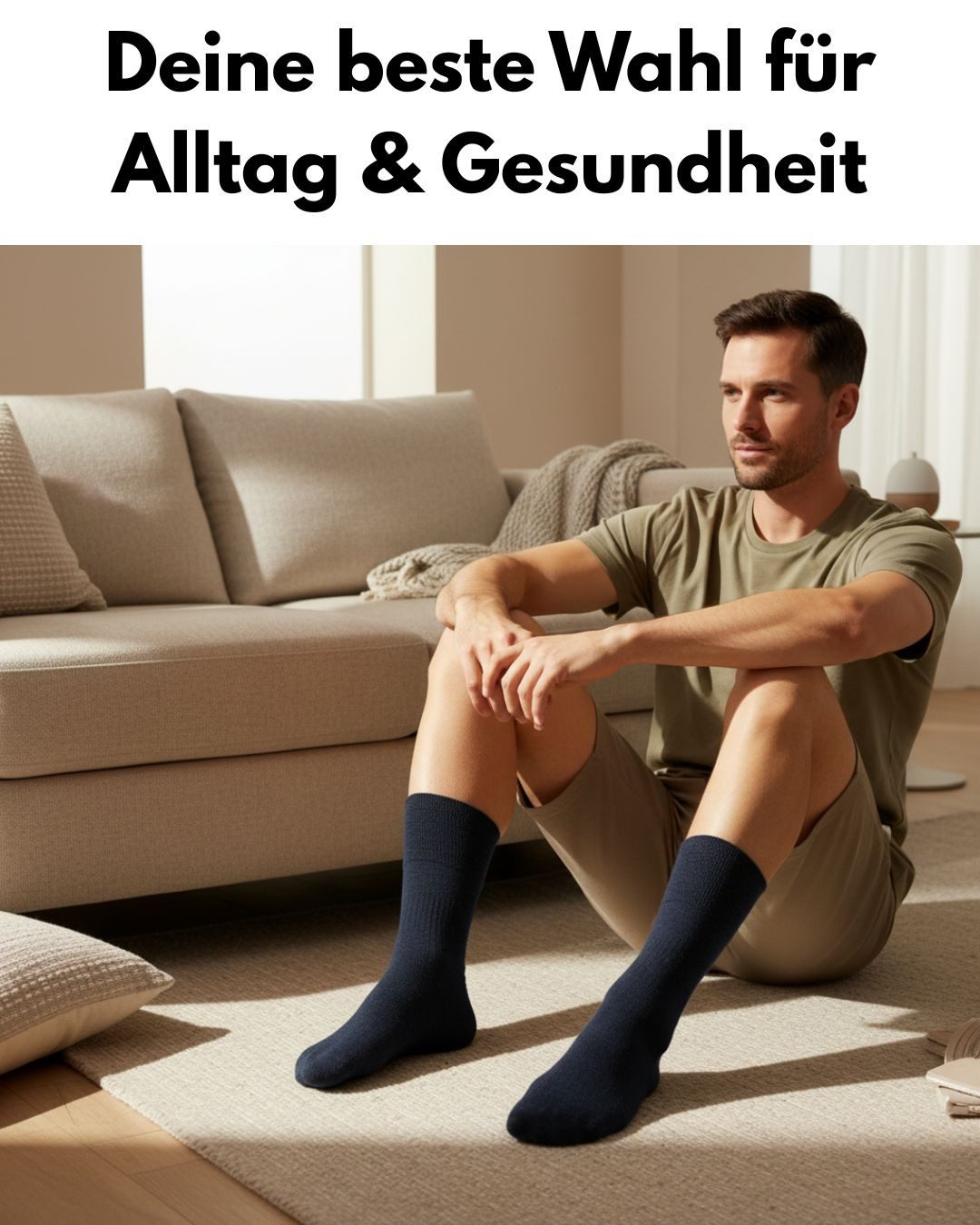 sockenkauf24 Diabetikersocken ohne Gummibund 97% Baumwolle mit Komfortbund ohne Naht (12-Paar) Diabetiker Socken ohne Gummi für Damen & Herren – Bild 5 von 5