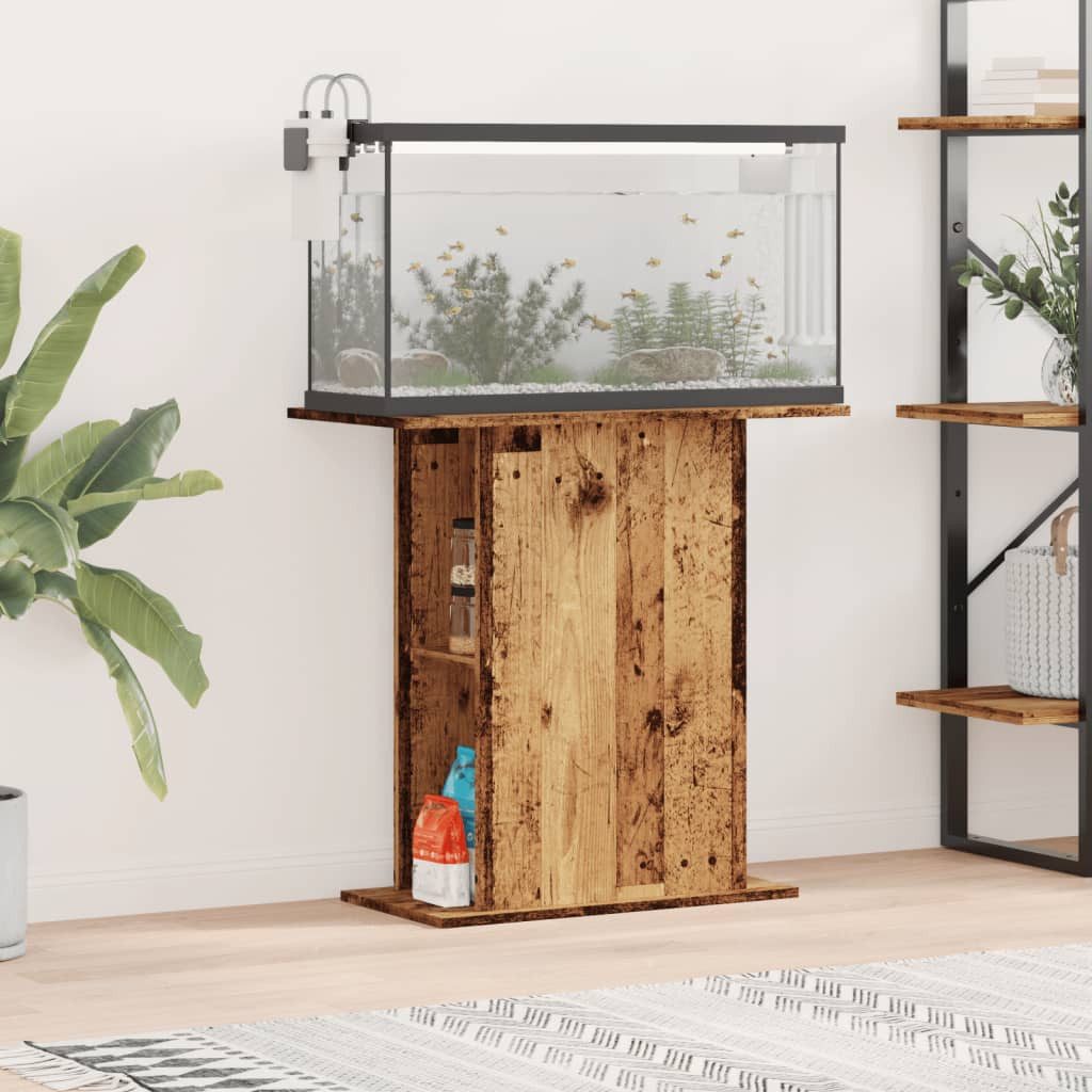vidaXL Aquariumunterschrank 36 x 75 x 725 cm Aquariumständer Altholz-Optik 36x75x72,5 cm Spanplatt