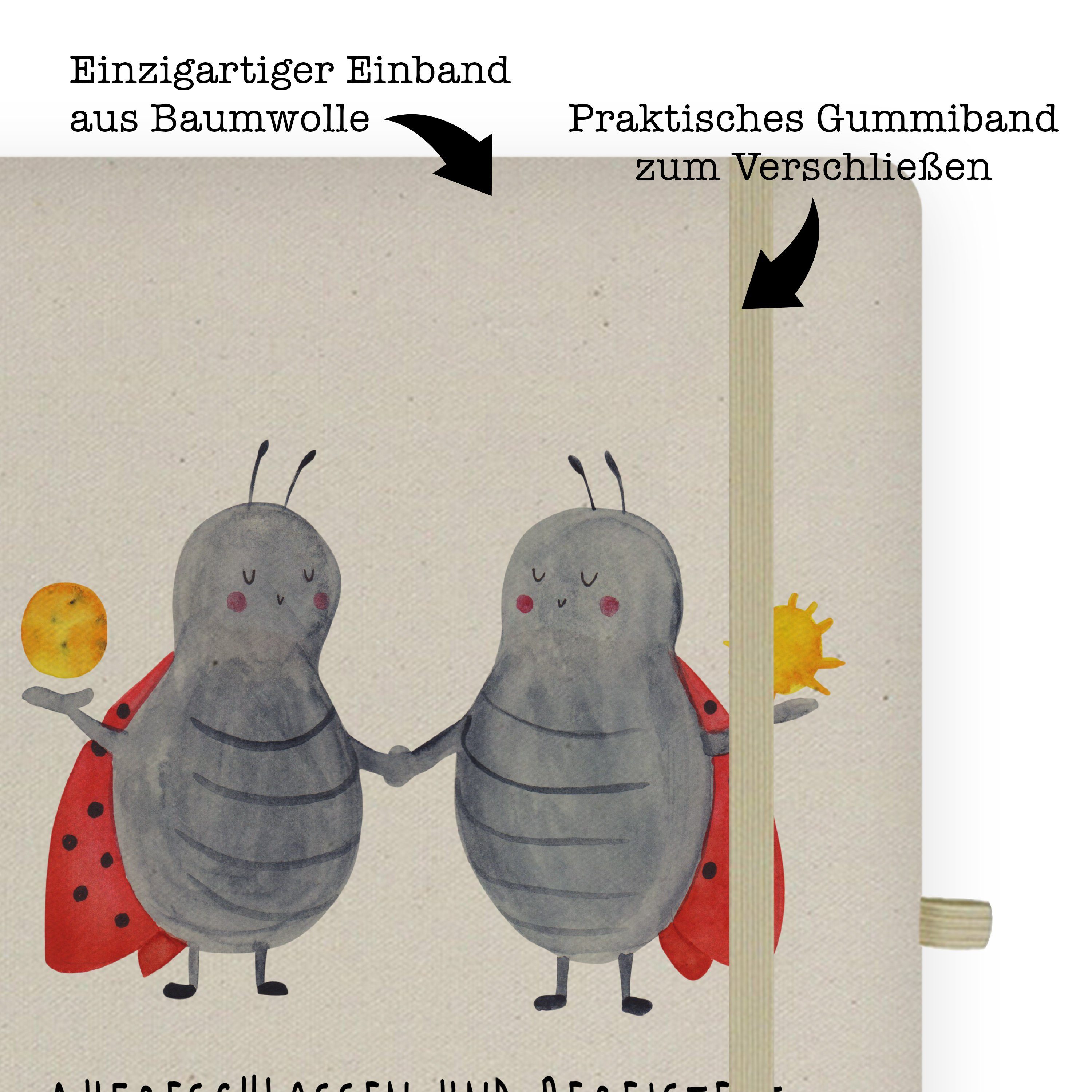 & Notizbuch Mrs. Ges - & Sternzeichen Transparent Panda - Geschenk, Panda Tierkreiszeichen, Zwilling Mr. Mrs. Mr.
