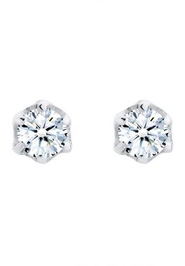Elli DIAMONDS Paar Ohrstecker Stecker Diamant 0.06 ct. Solitär 925 Silber