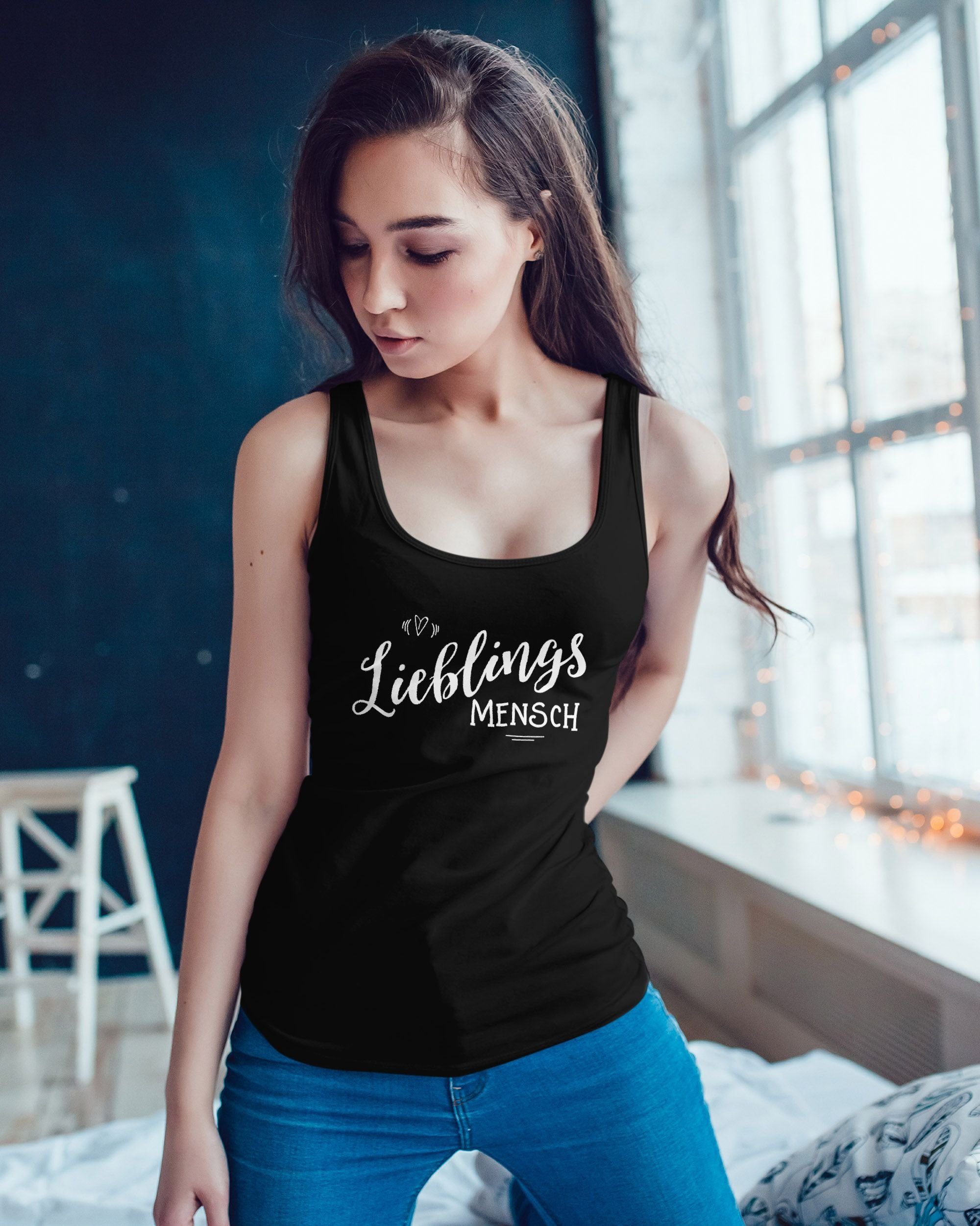 MoonWorks Tanktop Damen Tanktop Lieblingsmensch Geschenk günstig online kaufen