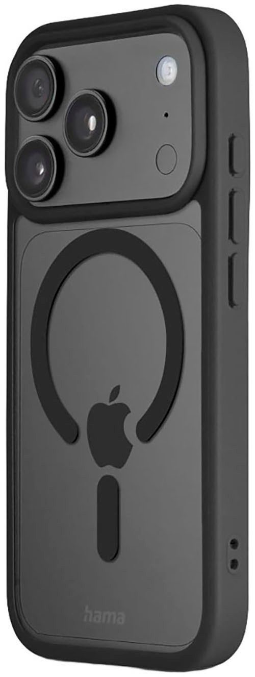 Hama Smartphone-Hülle Handyhülle magnetisch für Apple iPhone 17Pro 18Pro SchwarzTransparent, Magnetisch, Kamerataste abgedeckt, rutschhemmend, erhöhter Rand