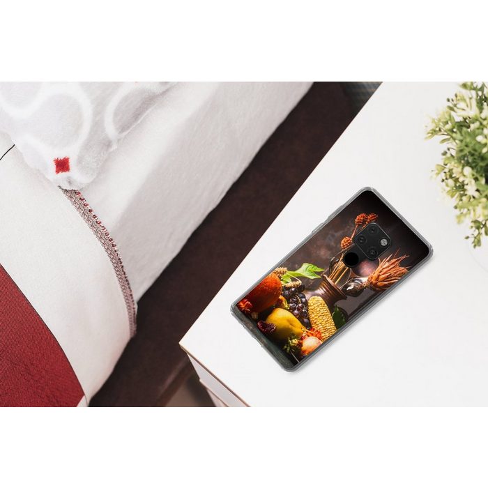 MuchoWow Handyhülle Gemüse - Obst - Rustikal - Tisch Phone Case Handyhülle Huawei Mate 20 Silikon Schutzhülle OR12149