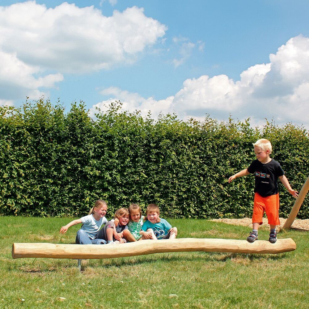Balancetrainer Balancierbalken Robinie, Ideal für Spielplätze, Schulen und Kindergärten