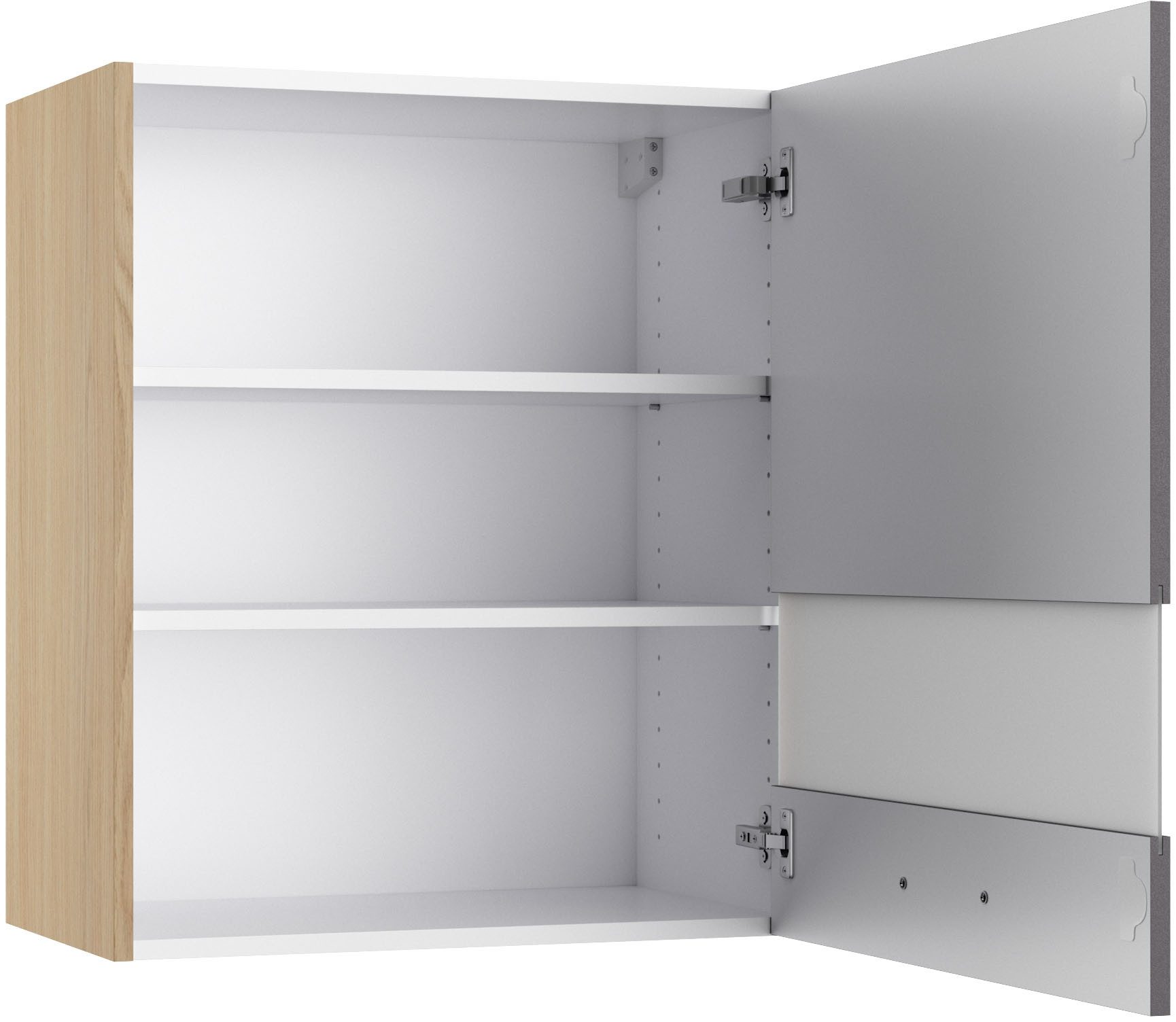 KOCHSTATION Hängeschrank KS-Lucy Breite 60 cm, mit 1 Segmentglastür, 2 Einlegeböden, Soft-Close