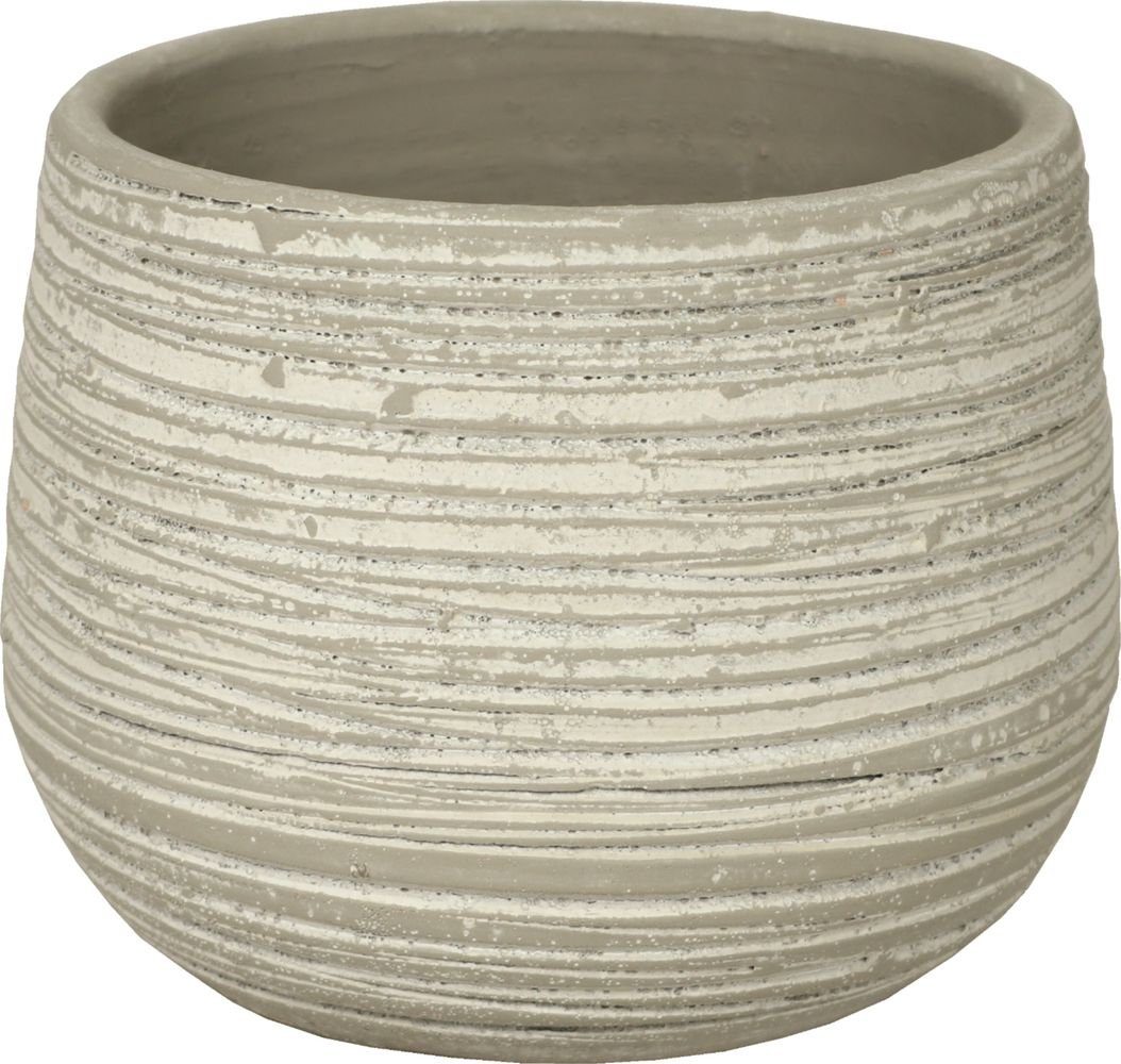 Heimwerkercenter Übertopf SK - Soendgen Keramikübertopf Serie Ravenna ø12 cm, grau, hochwertiges Wohnambiente