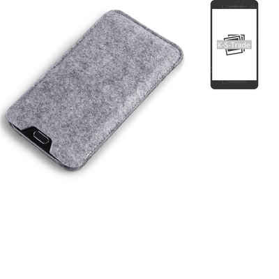 K-S-Trade Handyhülle für Apple iPhone 12, Filz Handyhülle Schutzhülle Filztasche Filz Tasche Case Sleeve