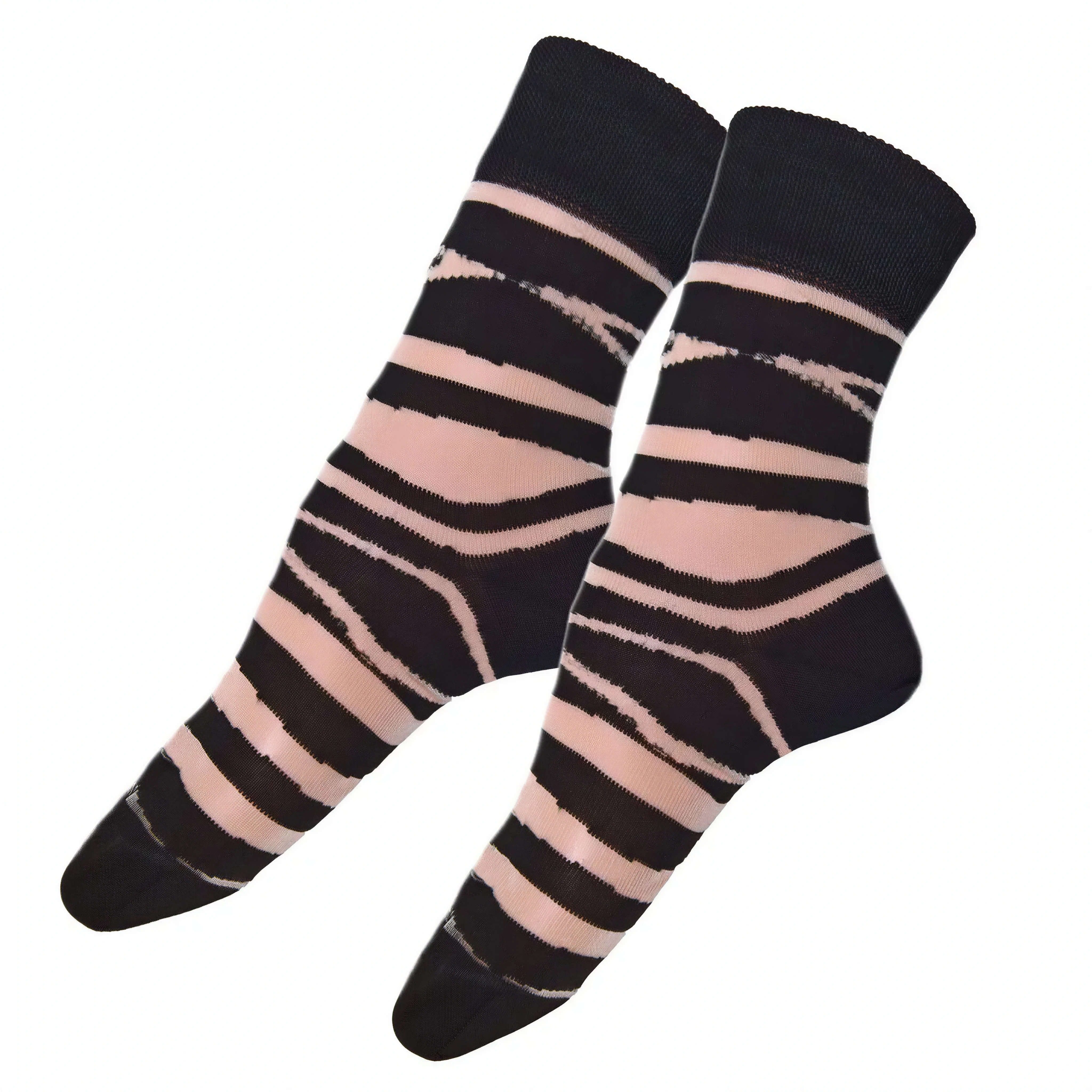 Sangiacomo Feinsöckchen Damen im Zebra-Look (Packung, 1-Paar, 1 Paar) elegant
