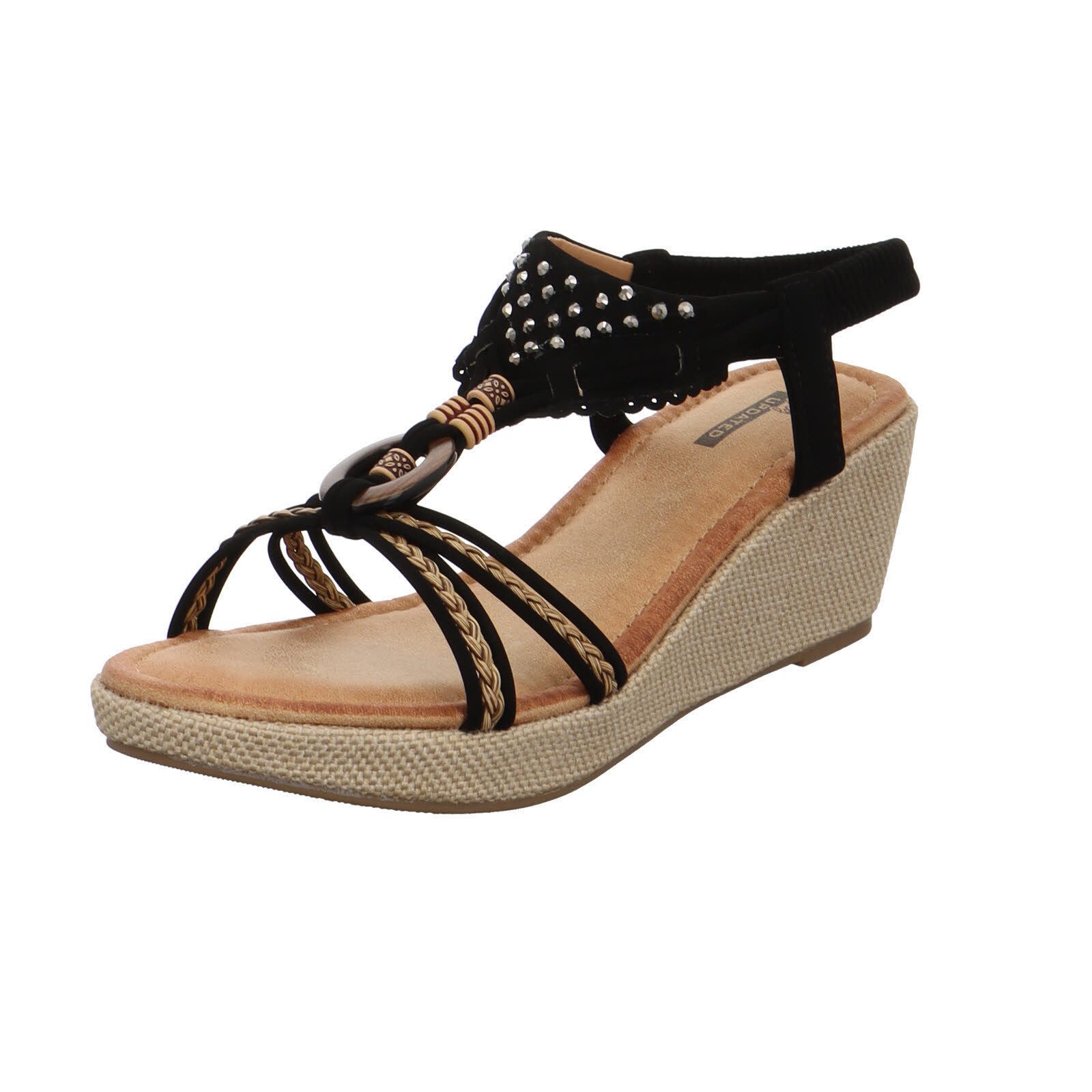 LIVING UPDATED K398-20-BK Keilsandalette