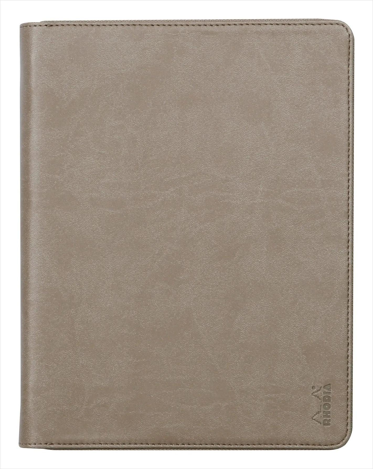 Rhodia Aktentasche Konferenzmappe kleines Modell 19,5x25,5 cm, für Block A5 Taupe 168101C, Konferenzmappe