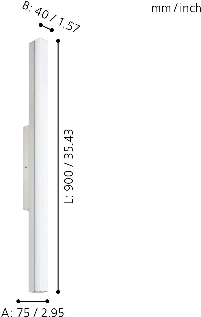 EGLO LED Wandleuchte TORRETTA, LED fest integriert, Warmweiß, Inkl.  energiesparender LEDs, fest integriert | Wandleuchten