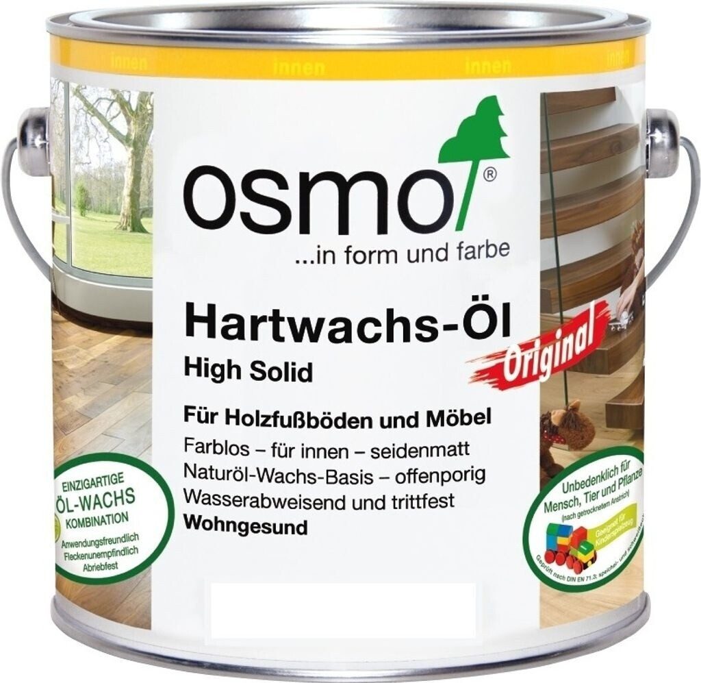 Osmo Holzöl Osmo Hartwachs-Öl Original 2,5 l farblos glänzend Innen, wasserabweisend, strapazierfähig